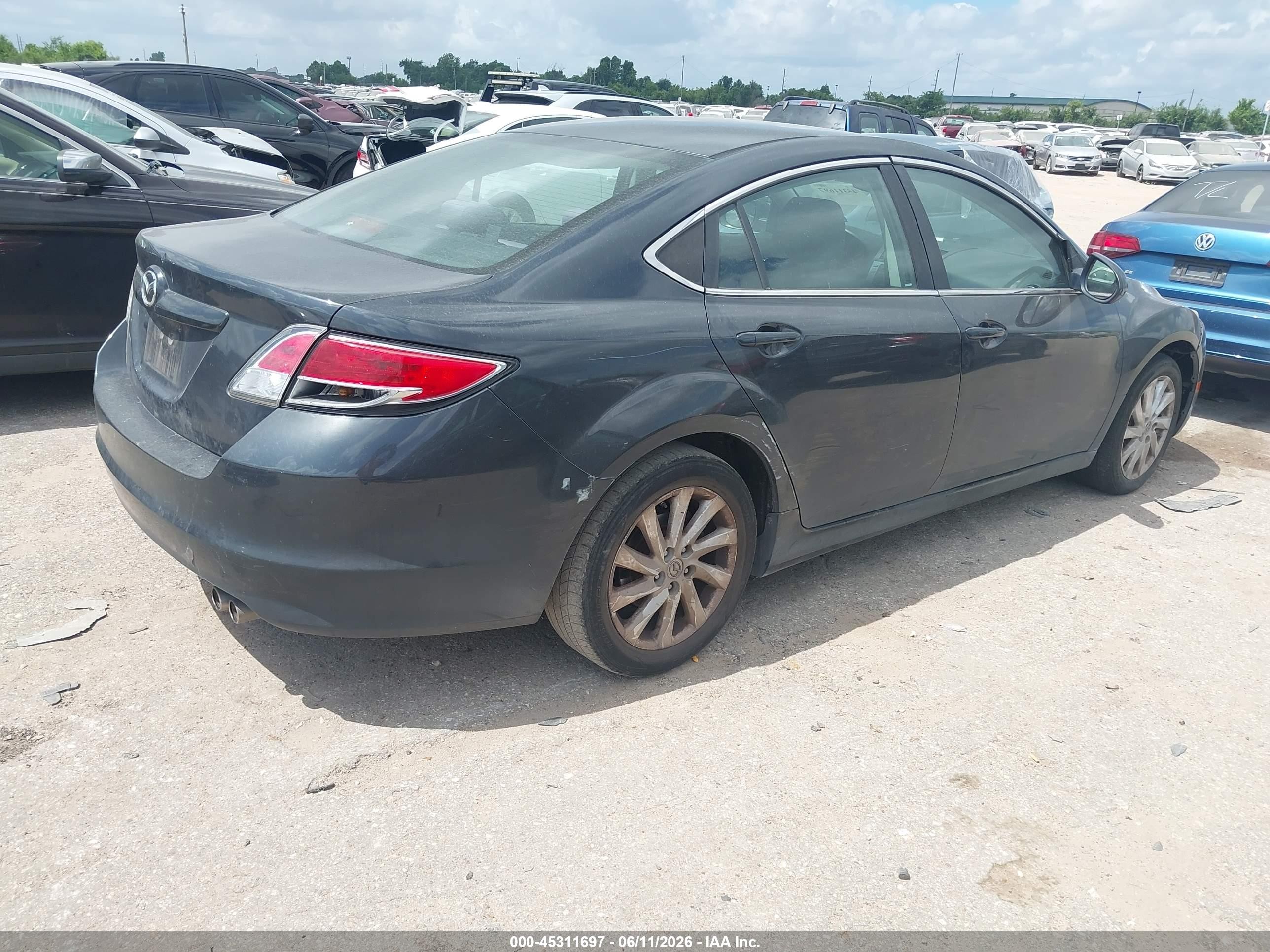 2012 Mazda Mazda6 I Touring Gray vin: 1YVHZ8DHXC5M29137