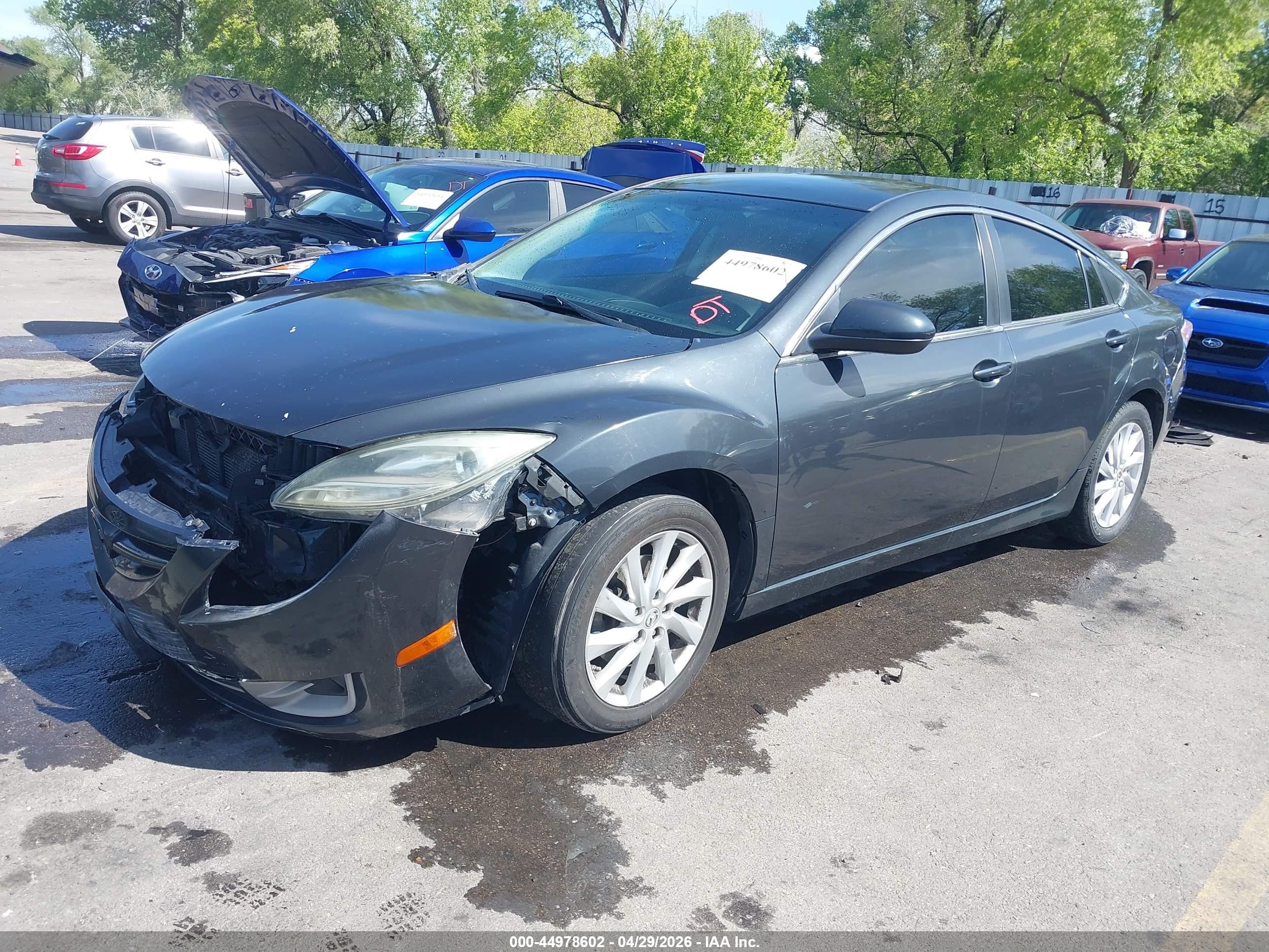 2012 Mazda Mazda6 I Touring Gray vin: 1YVHZ8DHXC5M37058