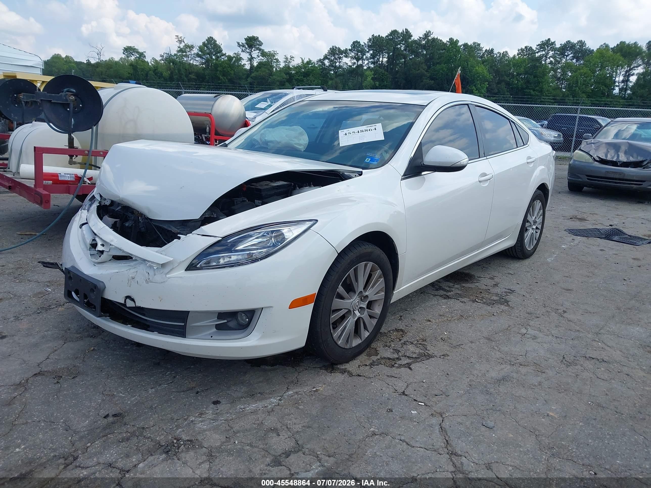 2013 Mazda Mazda6 I Touring Plus White vin: 1YVHZ8EH1D5M09164