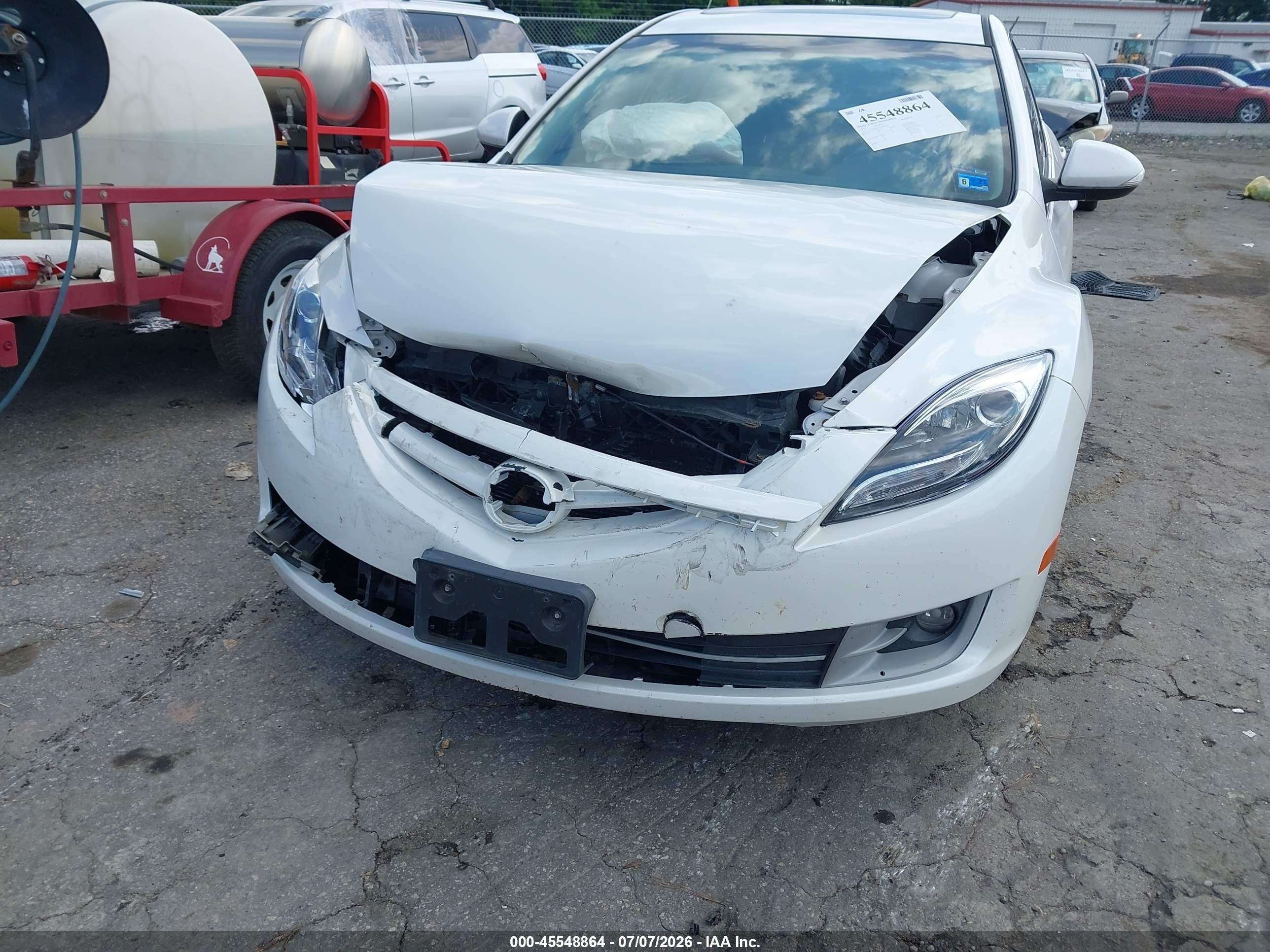 2013 Mazda Mazda6 I Touring Plus White vin: 1YVHZ8EH1D5M09164