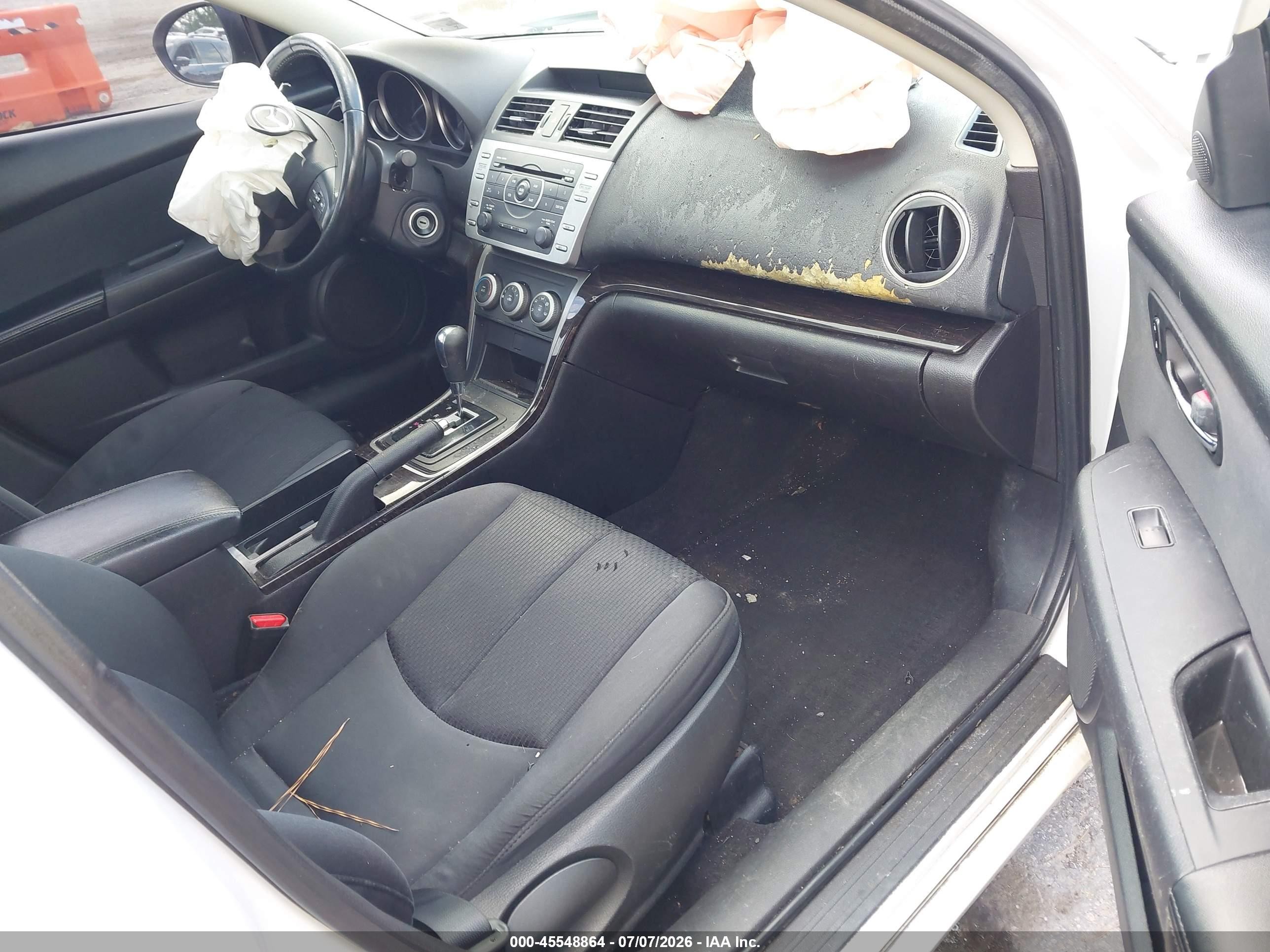 2013 Mazda Mazda6 I Touring Plus White vin: 1YVHZ8EH1D5M09164