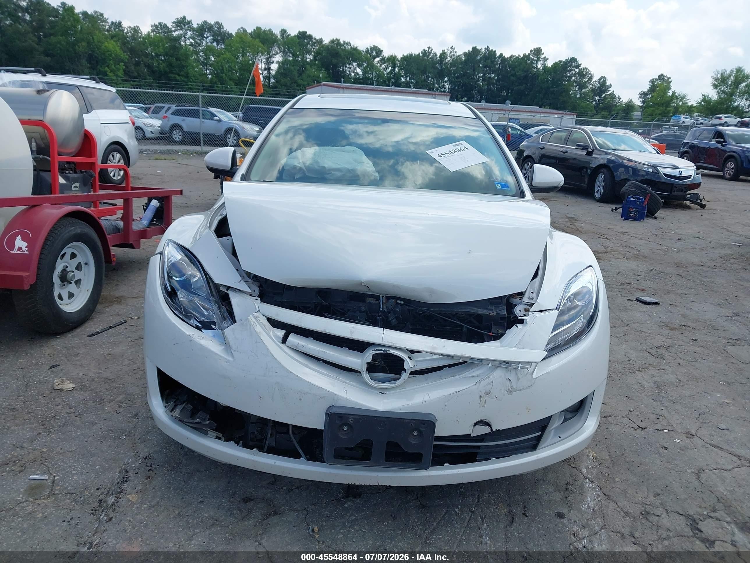 2013 Mazda Mazda6 I Touring Plus White vin: 1YVHZ8EH1D5M09164