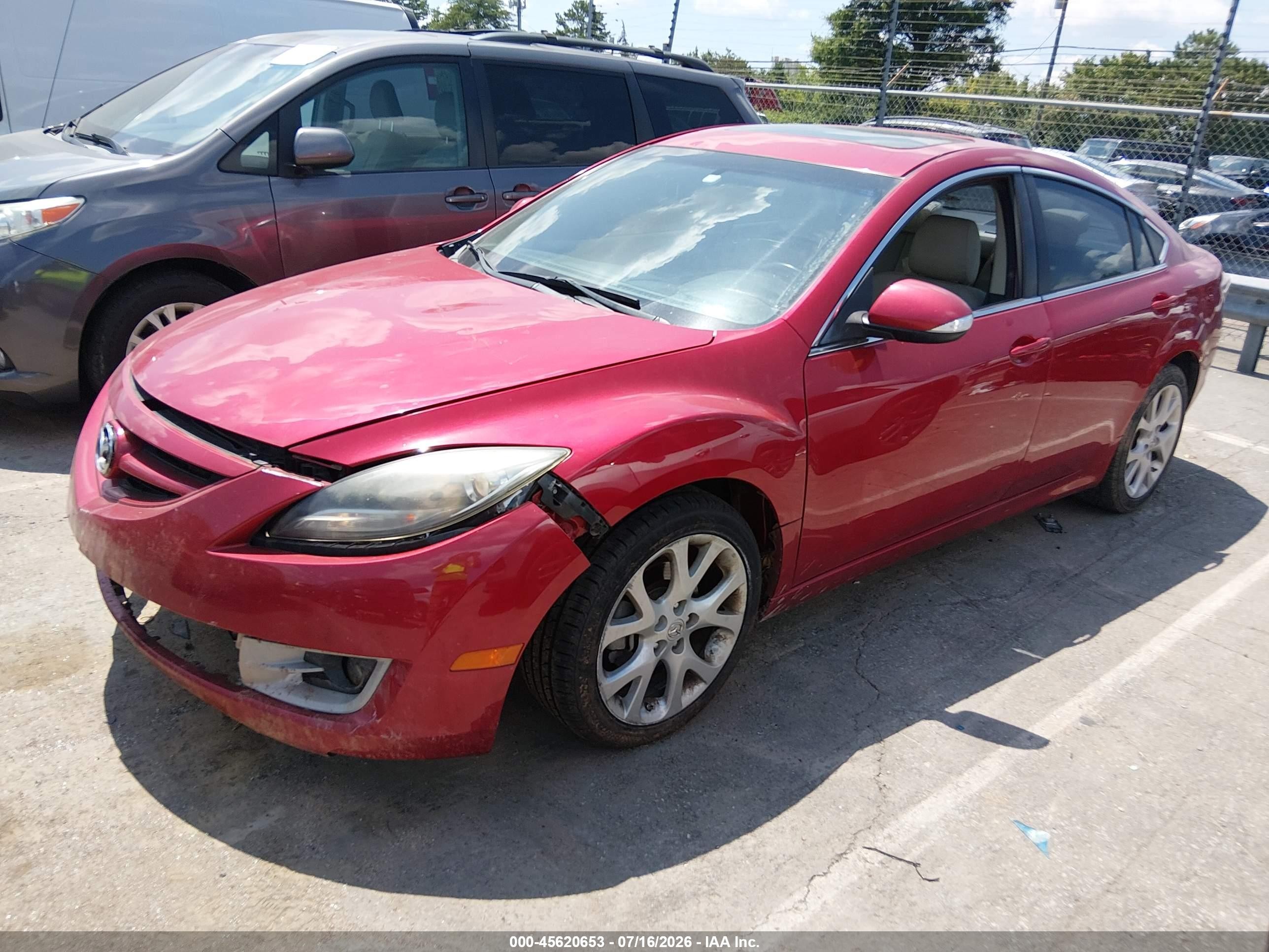 2013 Mazda Mazda6 I Touring Plus Maroon vin: 1YVHZ8EH4D5M17131