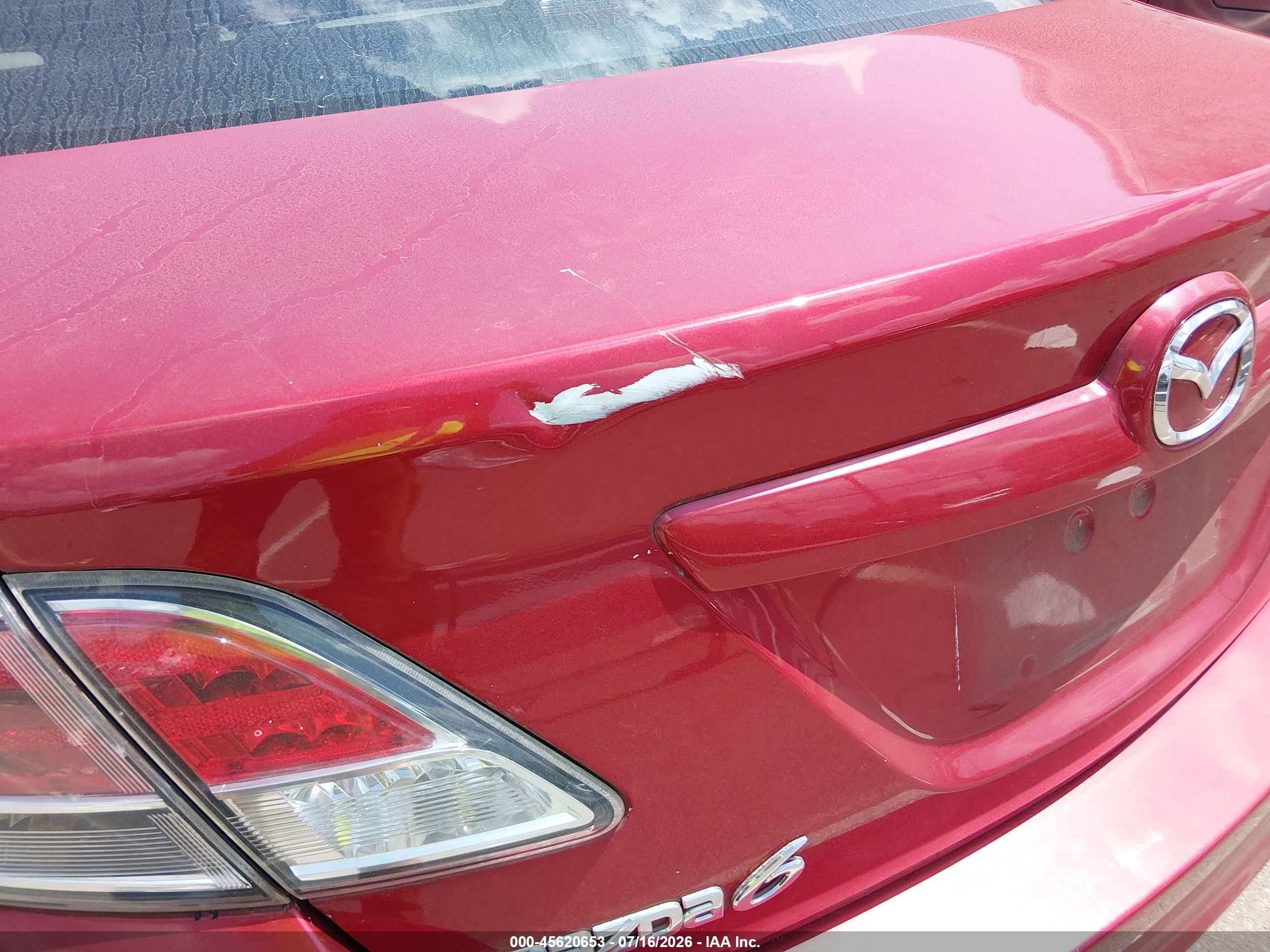 2013 Mazda Mazda6 I Touring Plus Maroon vin: 1YVHZ8EH4D5M17131