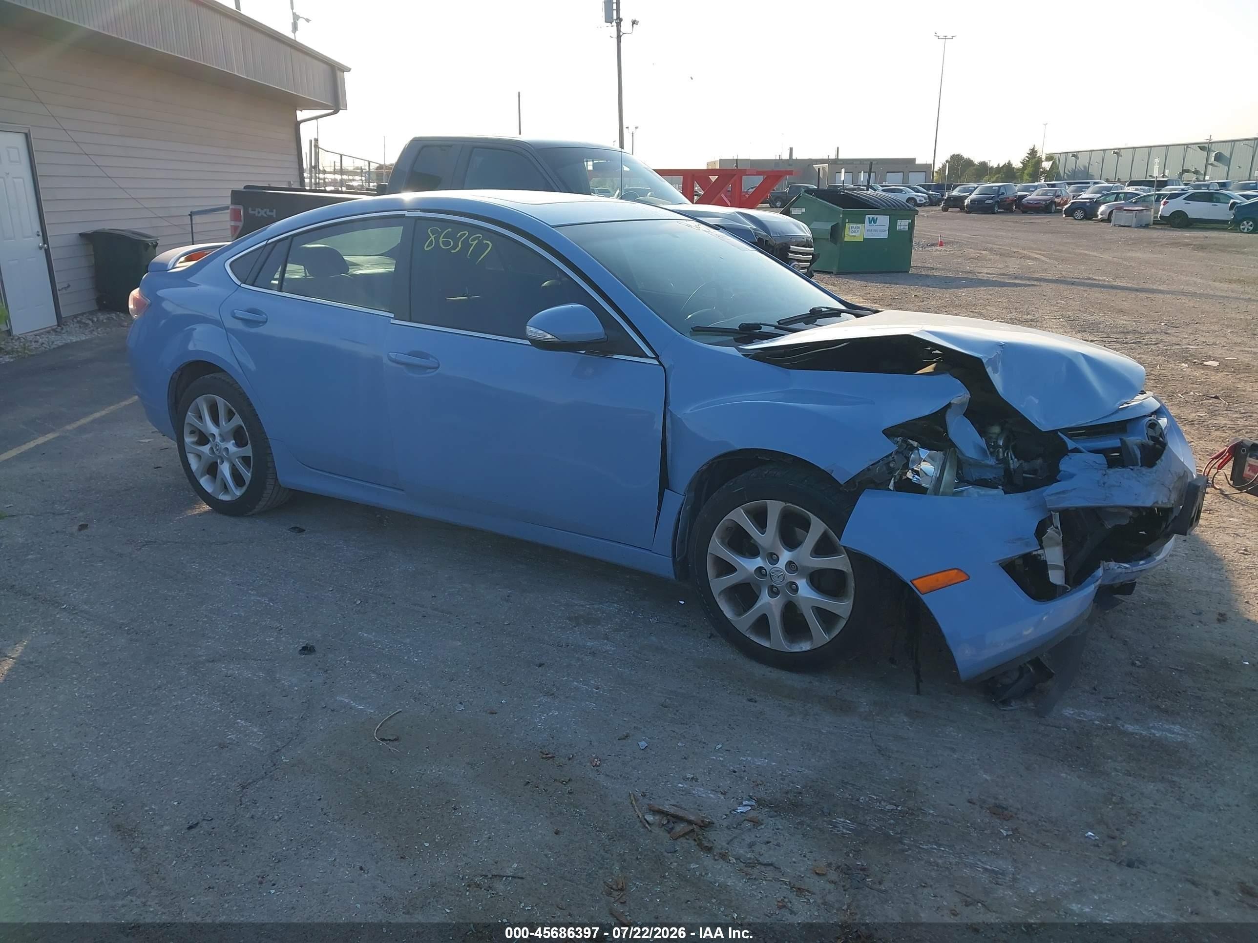 2013 Mazda Mazda6 I Touring Plus Blue vin: 1YVHZ8EH6D5M08267