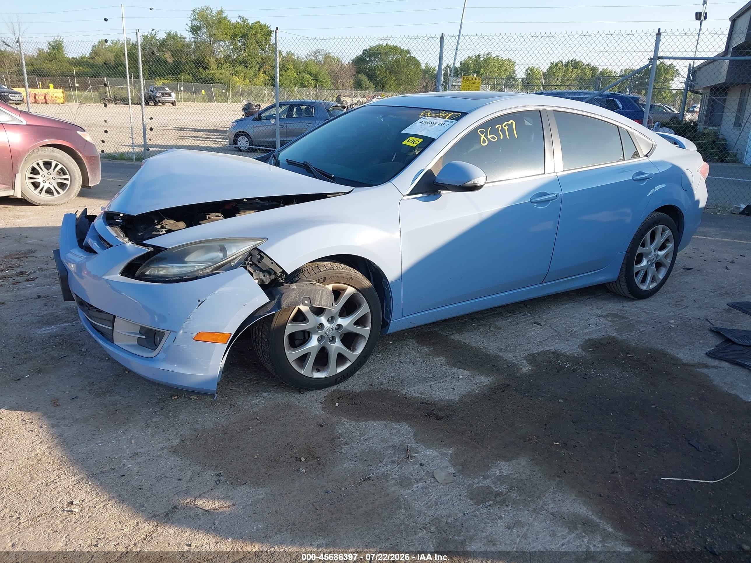 2013 Mazda Mazda6 I Touring Plus Blue vin: 1YVHZ8EH6D5M08267