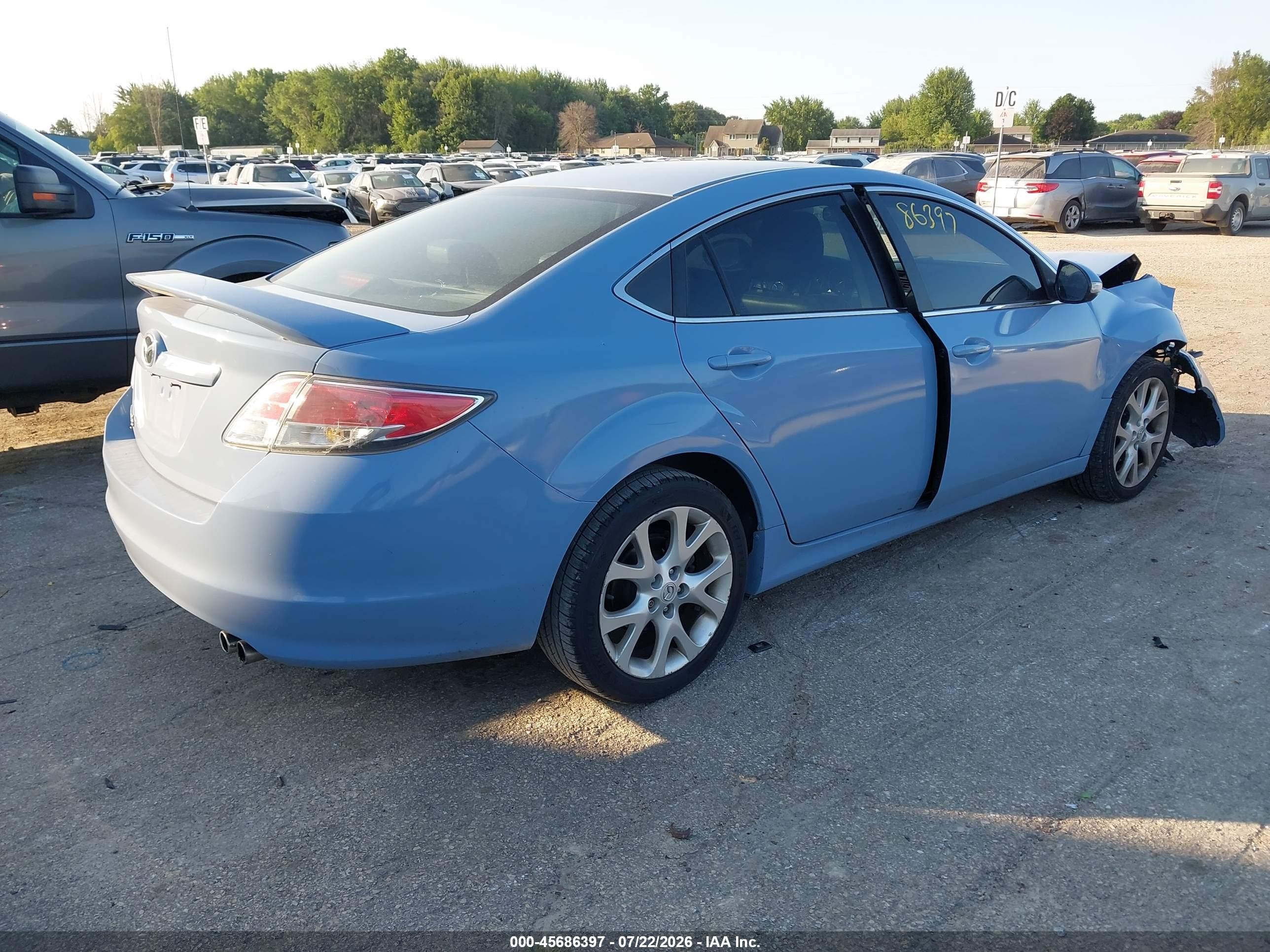 2013 Mazda Mazda6 I Touring Plus Blue vin: 1YVHZ8EH6D5M08267