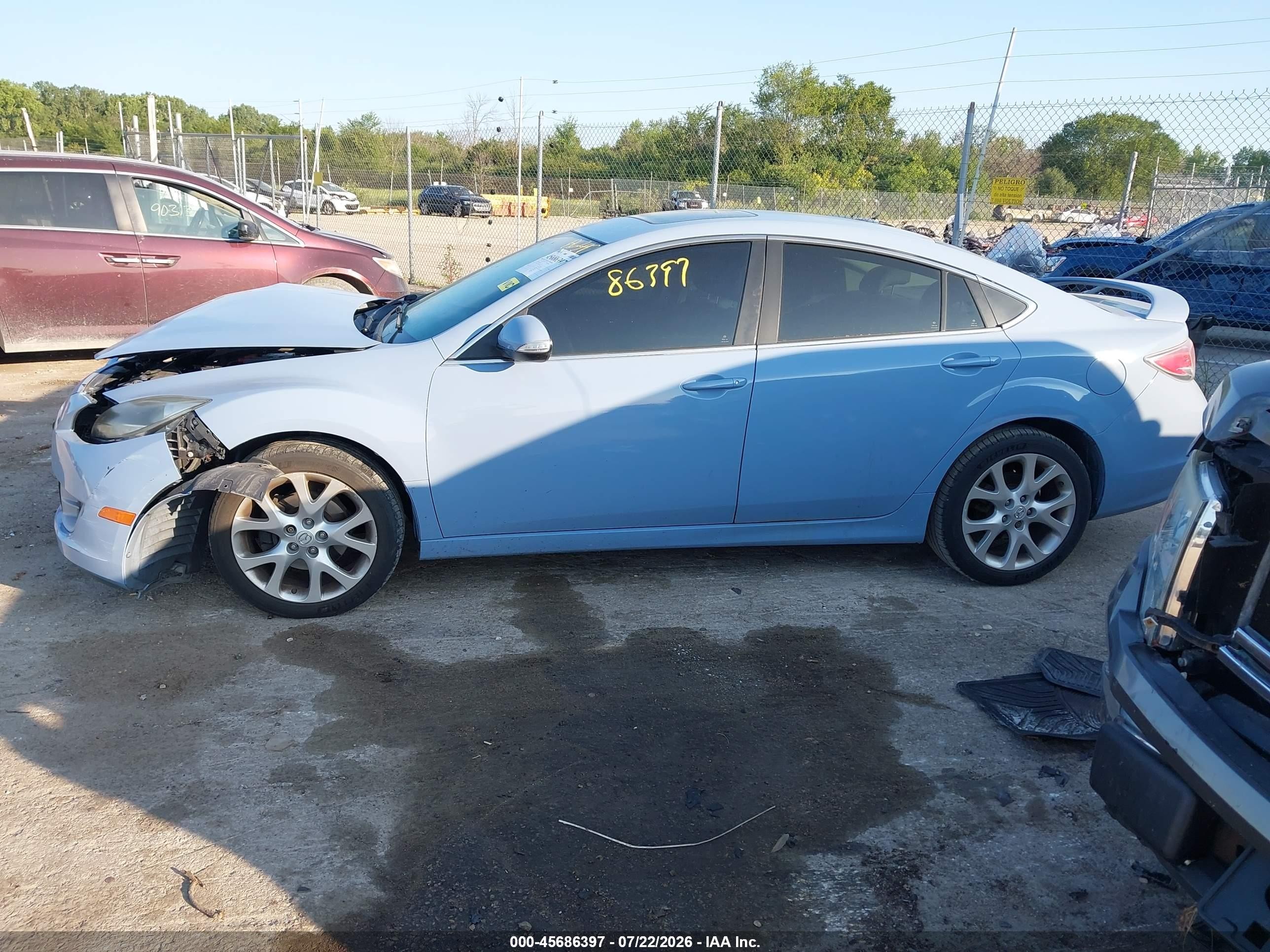 2013 Mazda Mazda6 I Touring Plus Blue vin: 1YVHZ8EH6D5M08267
