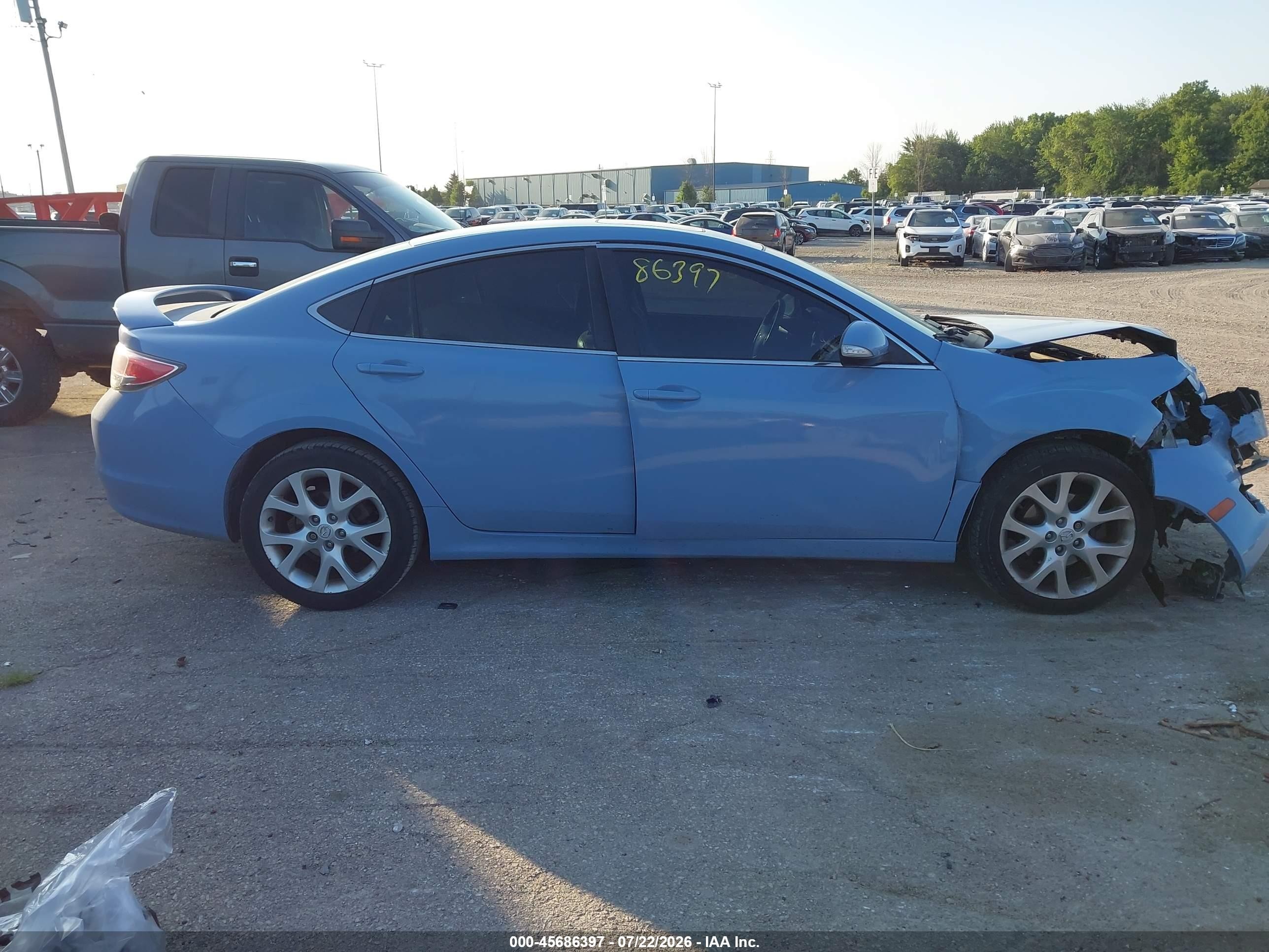 2013 Mazda Mazda6 I Touring Plus Blue vin: 1YVHZ8EH6D5M08267