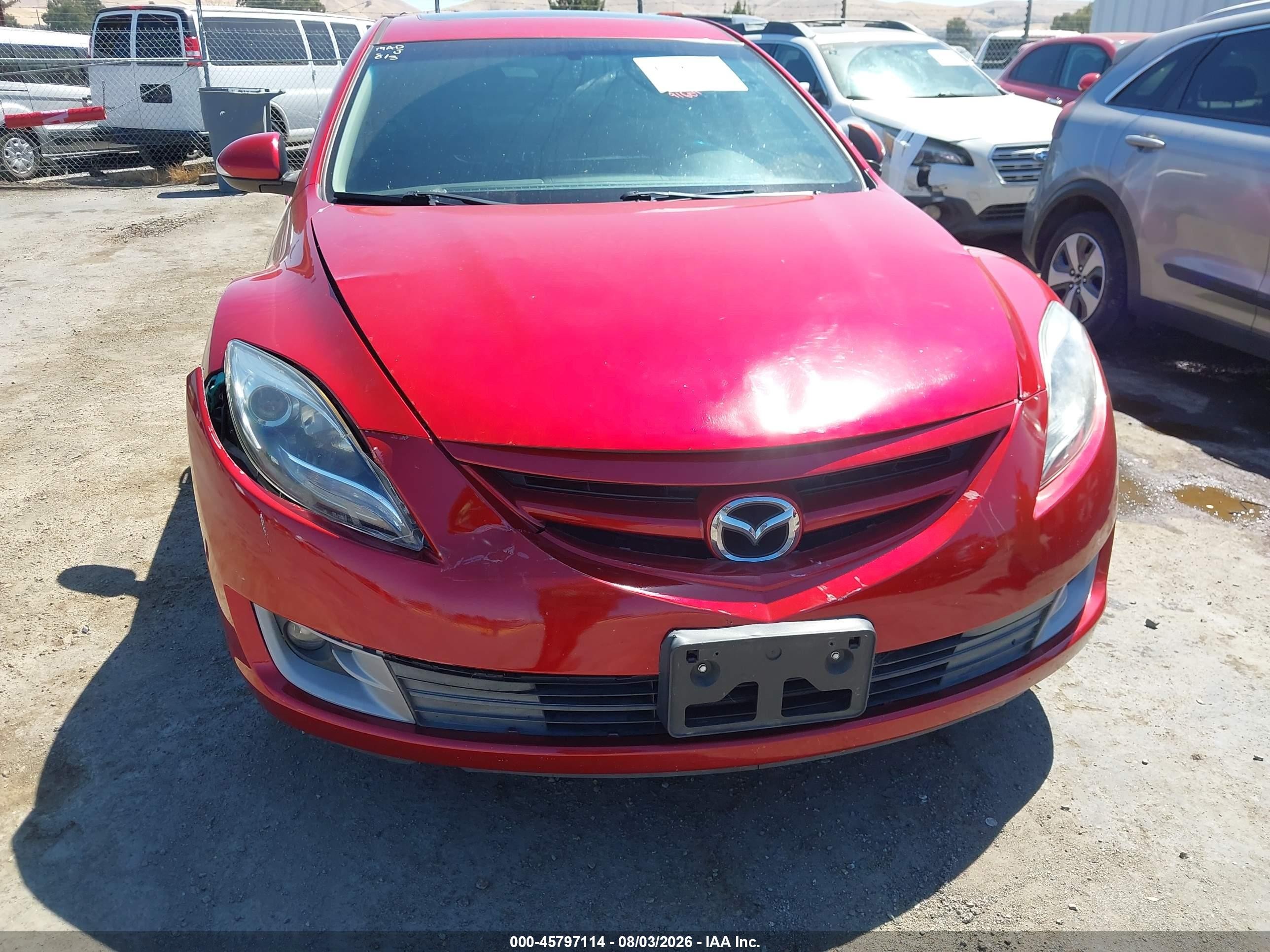 2013 Mazda Mazda6 I Touring Plus Red vin: 1YVHZ8EH8D5M03202