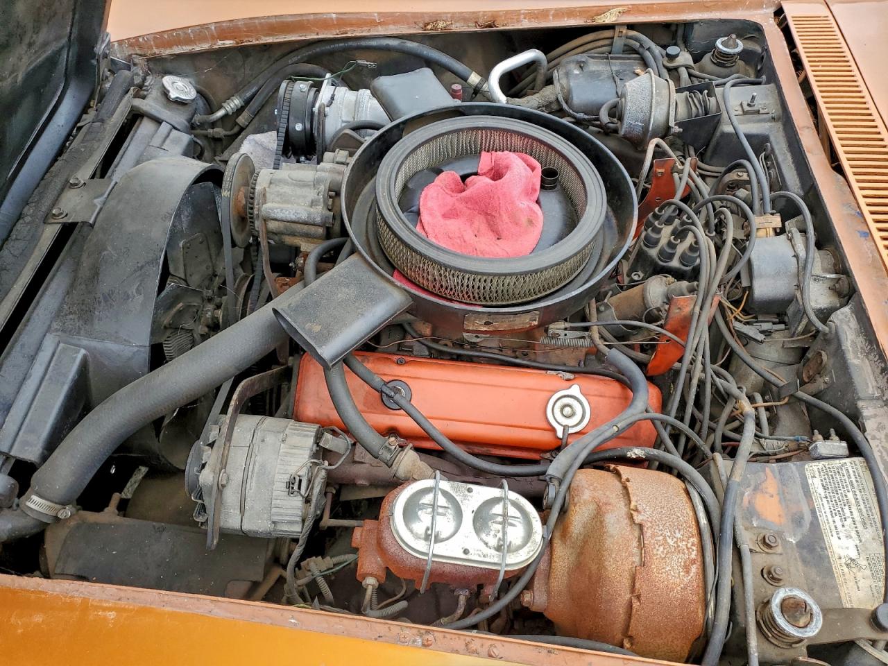 1972 Chevrolet Corvette Orange vin: 1Z37K2S512400