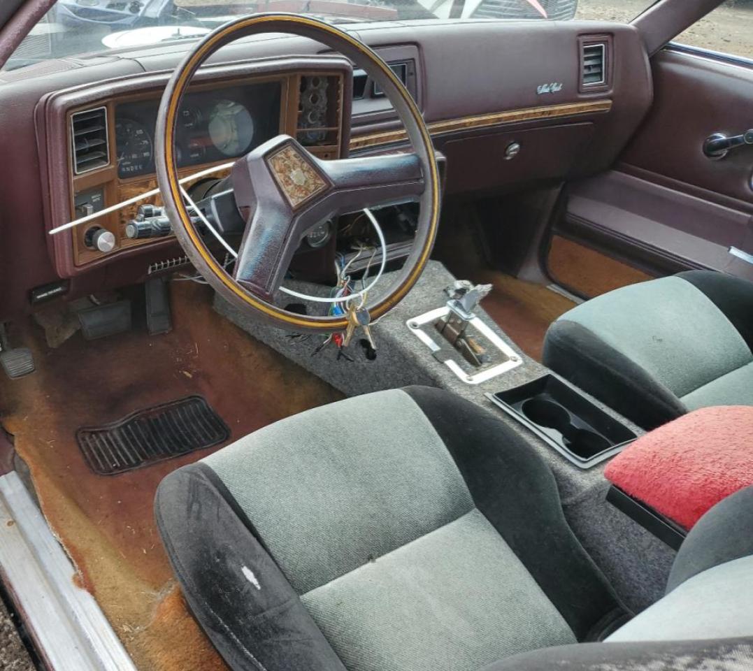 1980 Chevrolet Monte Carl Red vin: 1Z37KA1486366