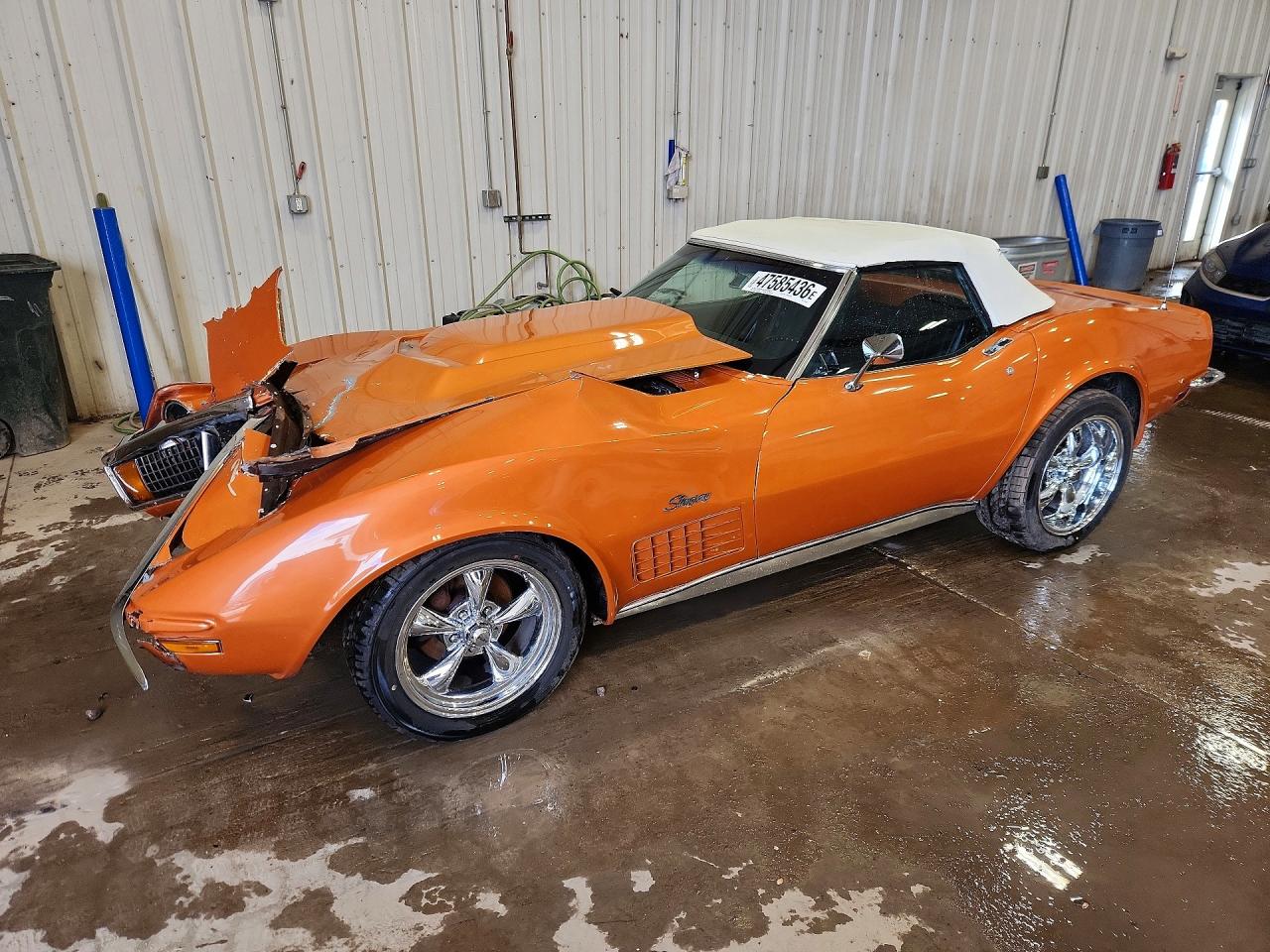1972 Chev Corvette Orange vin: 1Z67K2S518936