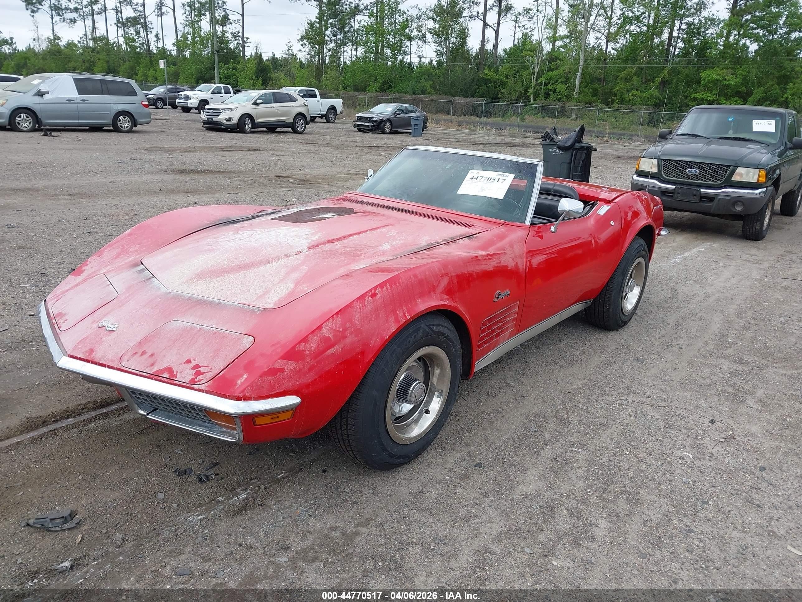 1972 Chevrolet Corvette   Red vin: 1Z67K2S524422    
