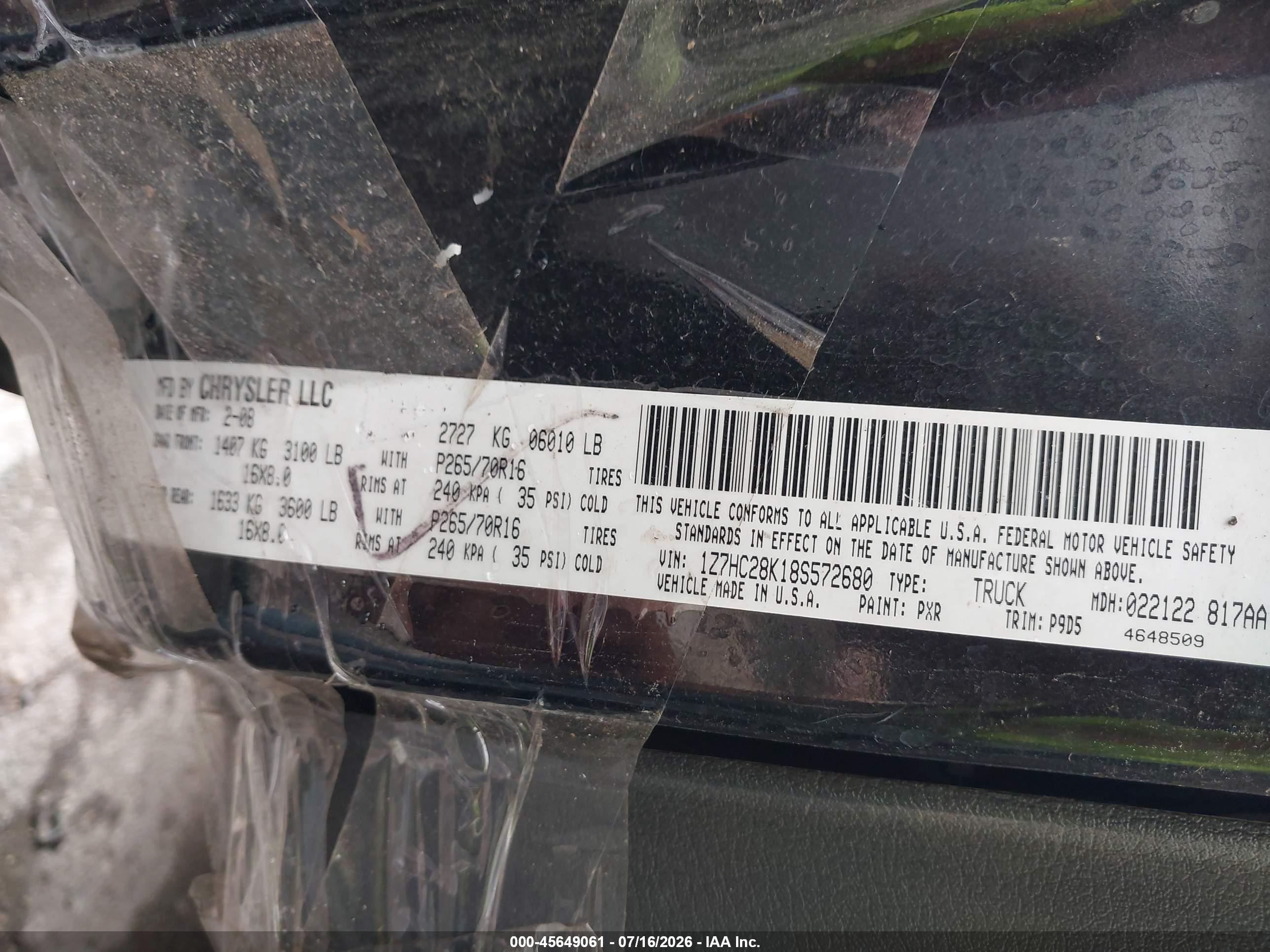 2008 Mitsubishi Raider Ls Gray vin: 1Z7HC28K18S572680