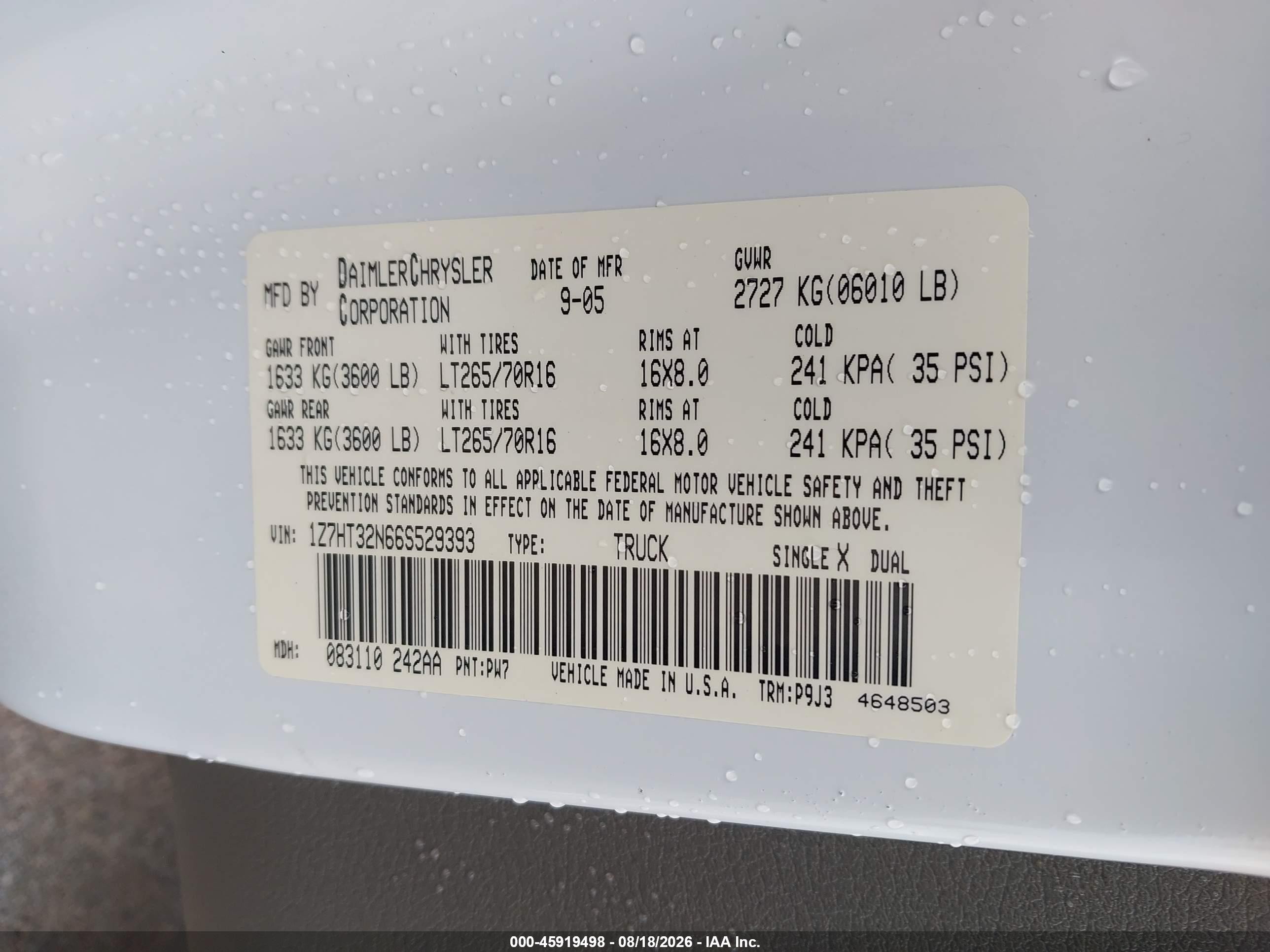 2006 Mitsubishi Raider Duro Cross V8 White vin: 1Z7HT32N66S529393