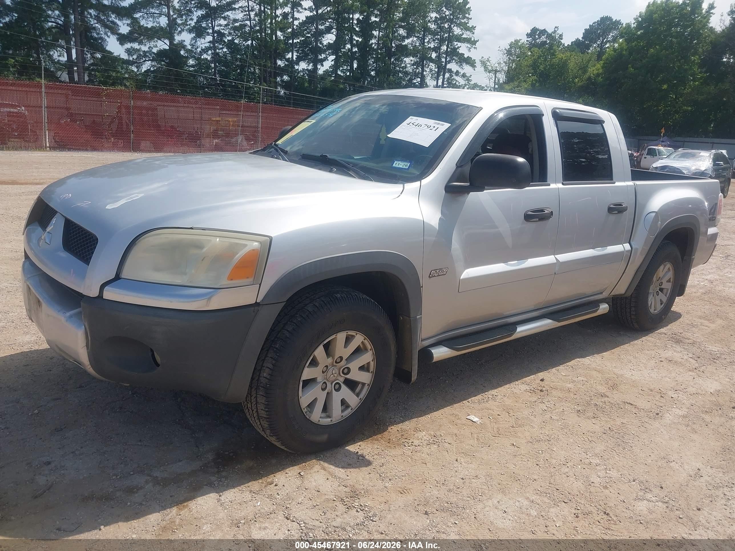 2006 Mitsubishi Raider Duro Cross V6 Gray vin: 1Z7HT38KX6S586998