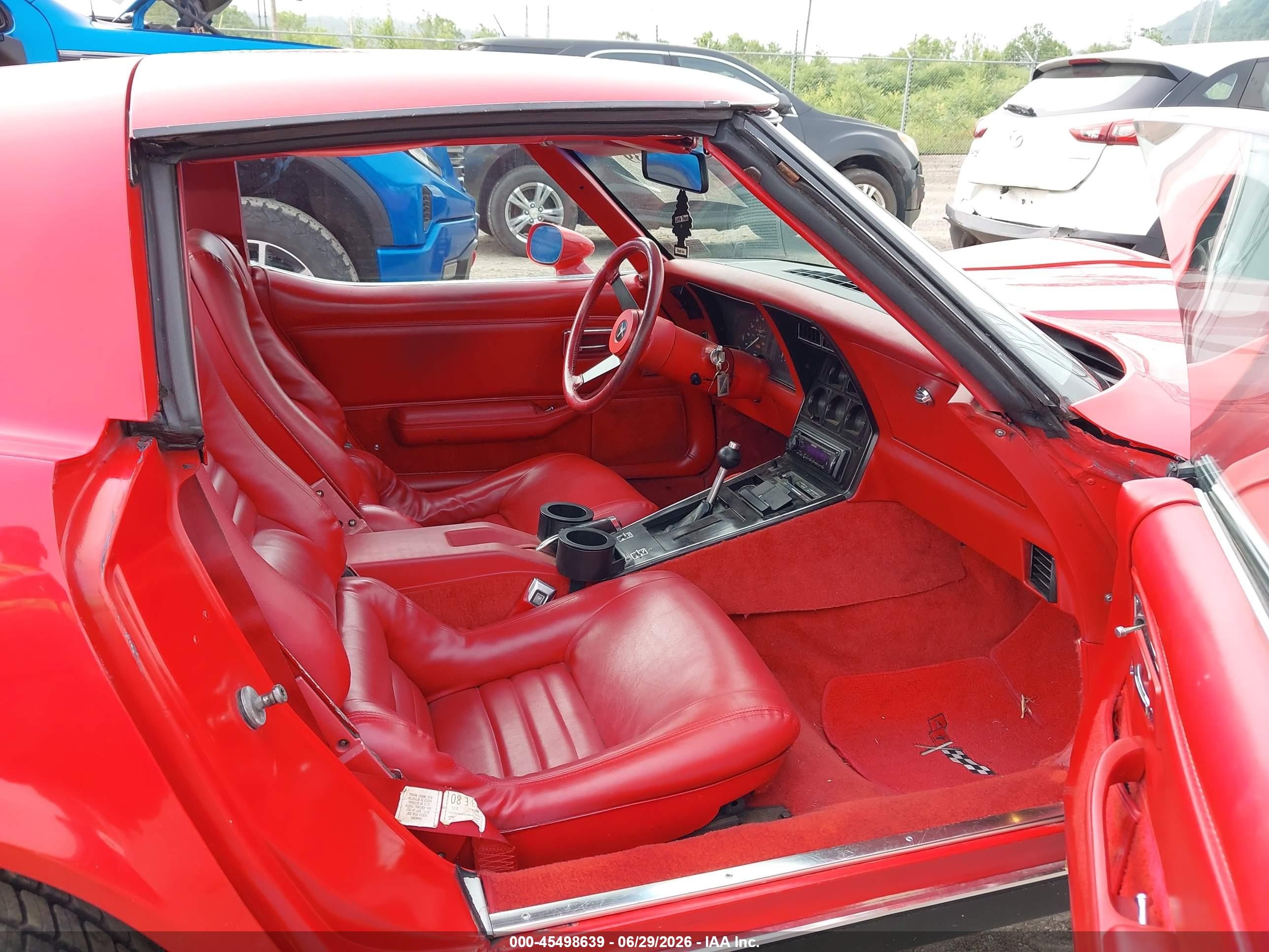 1980 Chev Corvette   Red vin: 1Z876AS418639    