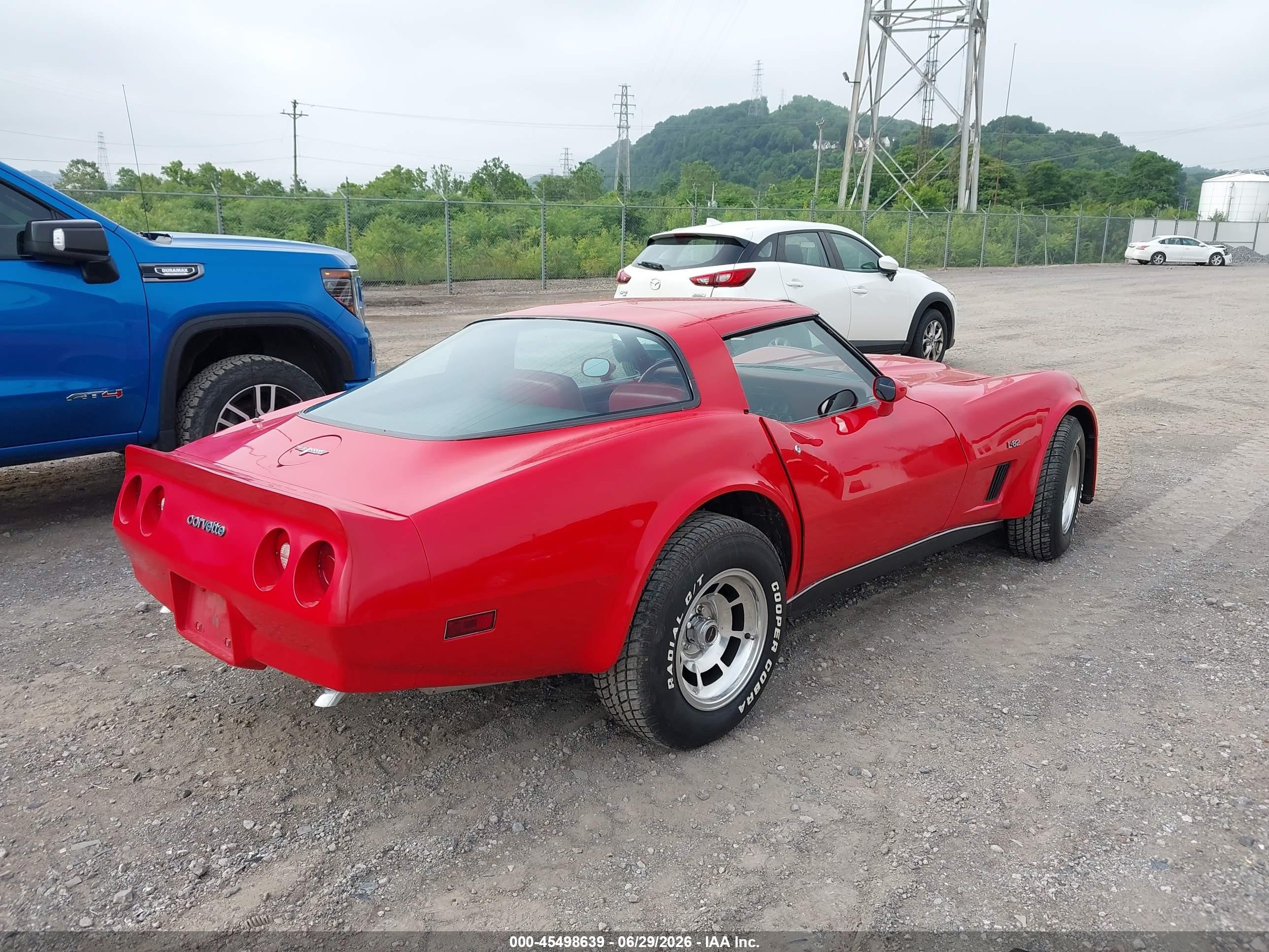 1980 Chev Corvette   Red vin: 1Z876AS418639    