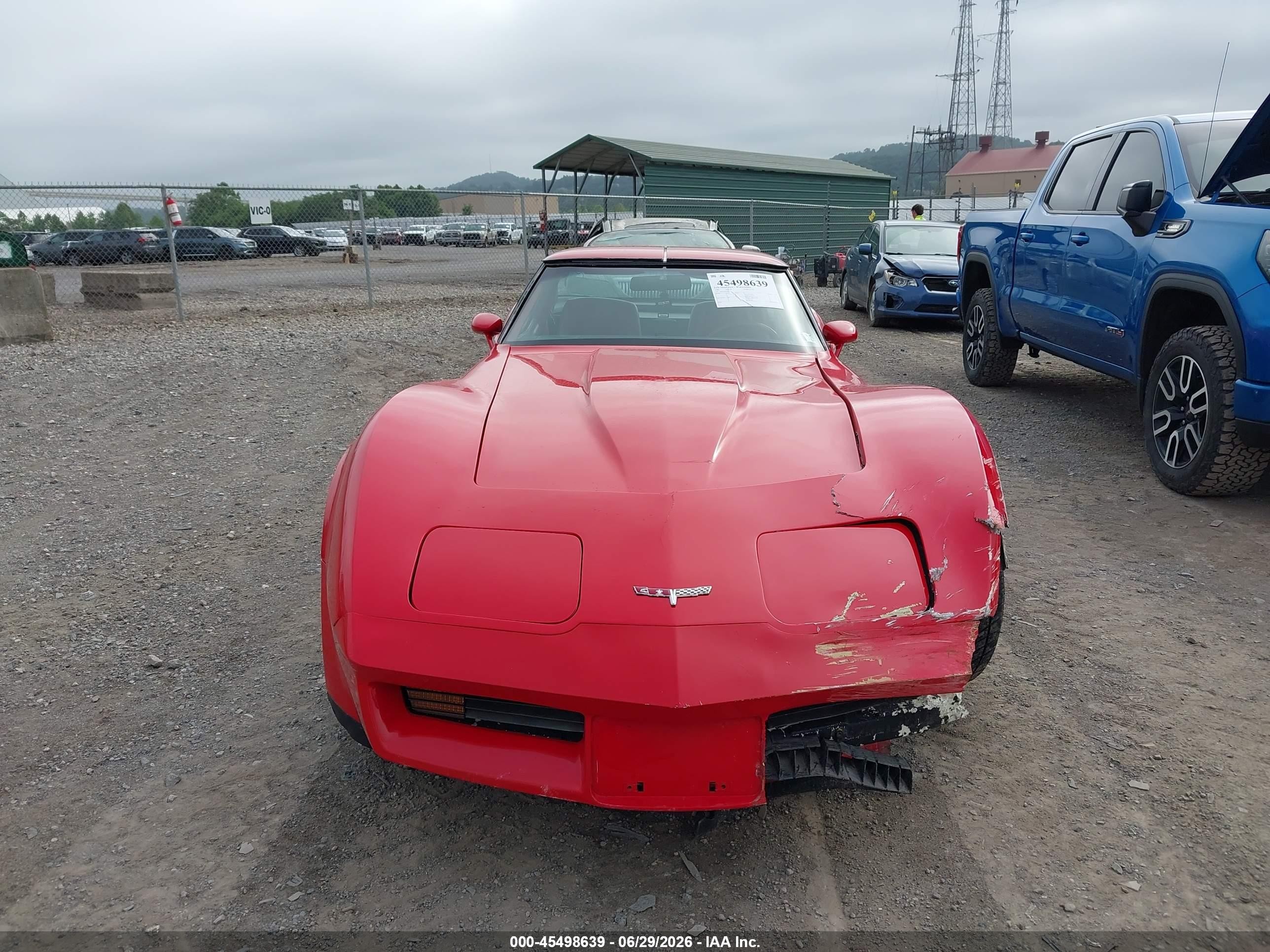1980 Chev Corvette   Red vin: 1Z876AS418639    