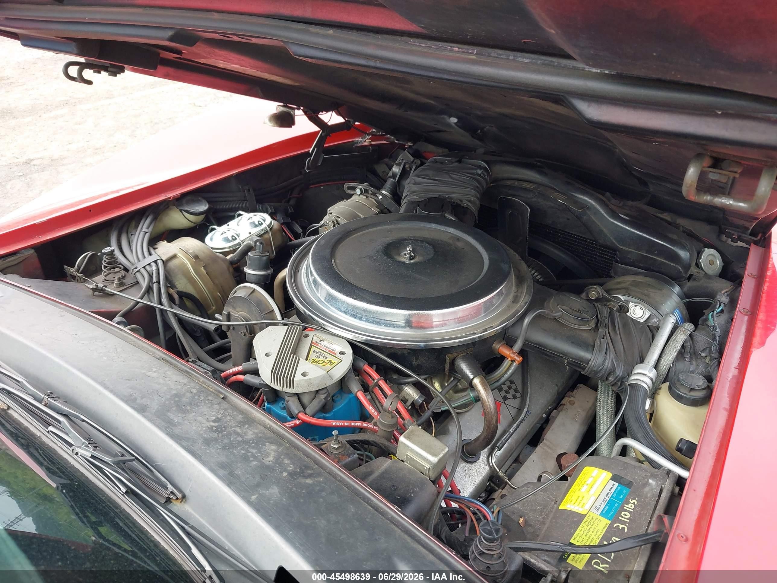 1980 Chev Corvette   Red vin: 1Z876AS418639    