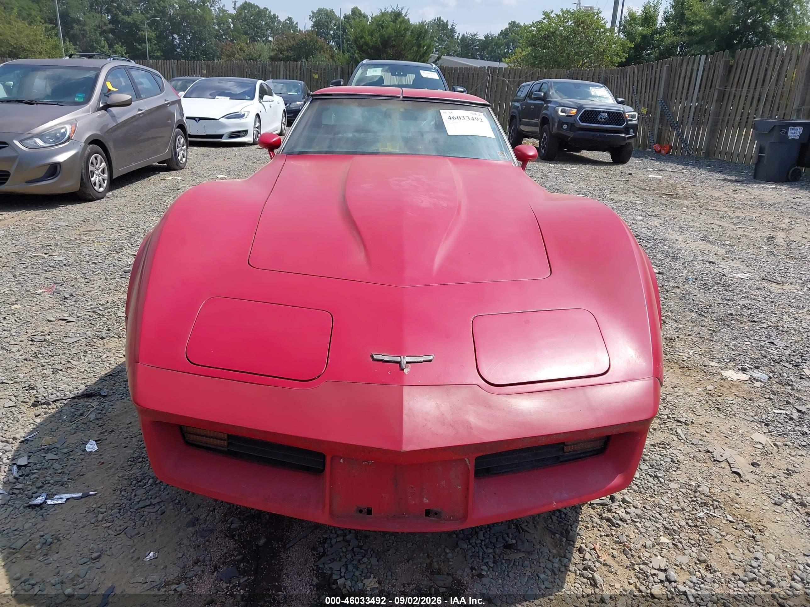 1980 Chevrolet Corvette   Red vin: 1Z878AS401343    