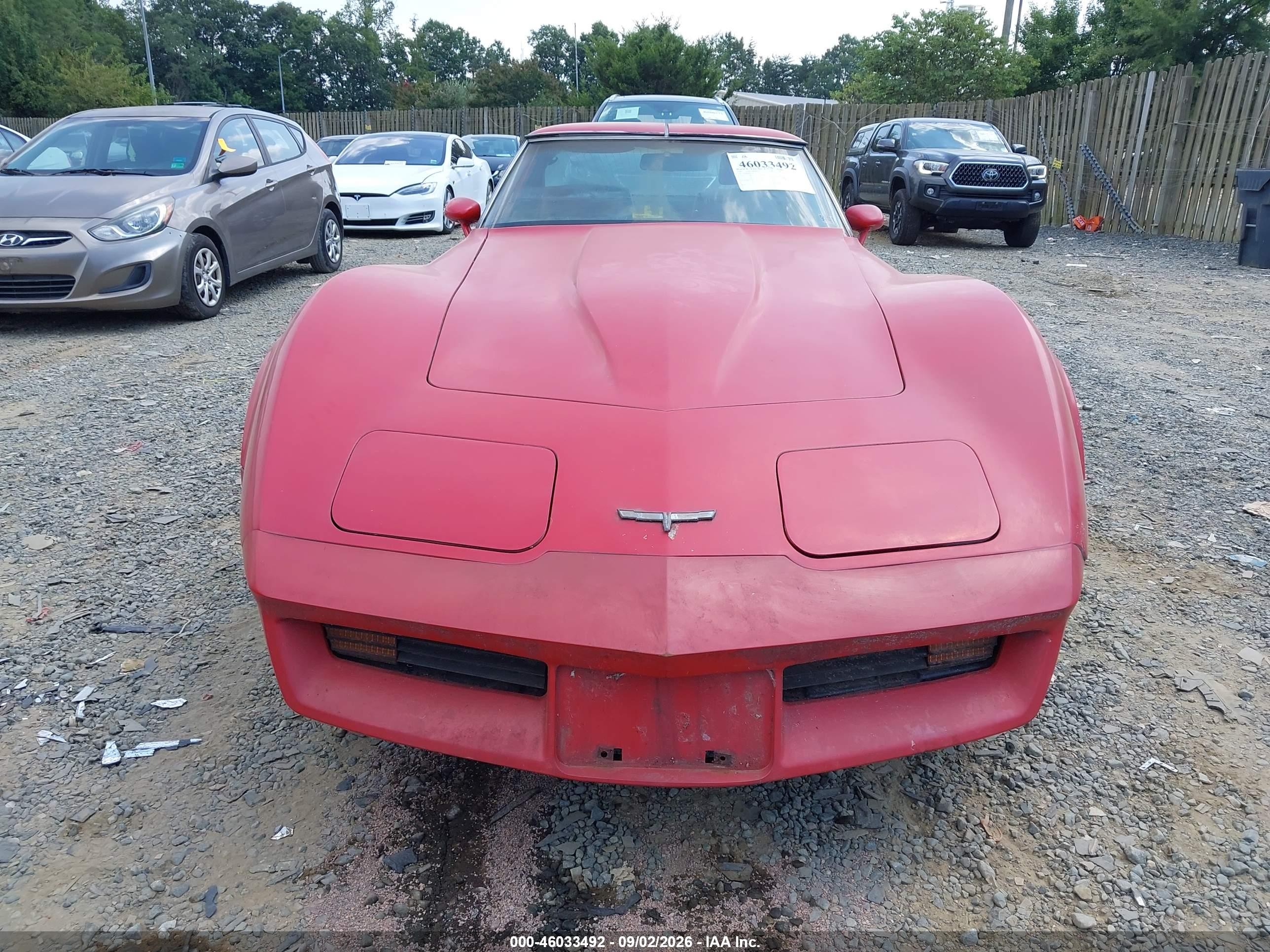 1980 Chevrolet Corvette   Red vin: 1Z878AS401343    