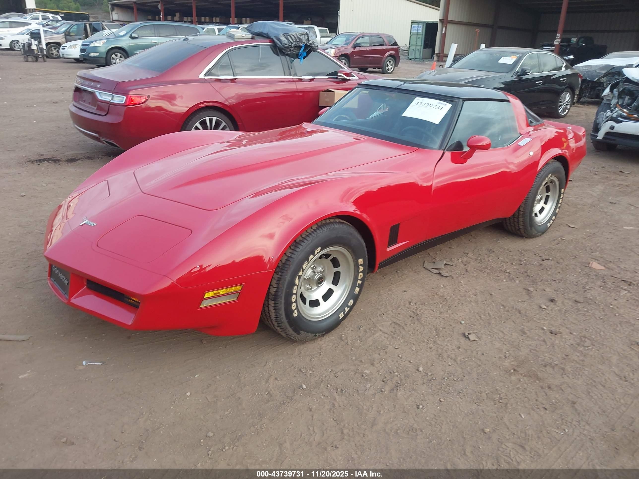 1980 Chevrolet Corvette   Красный vin: 1Z878AS402075    