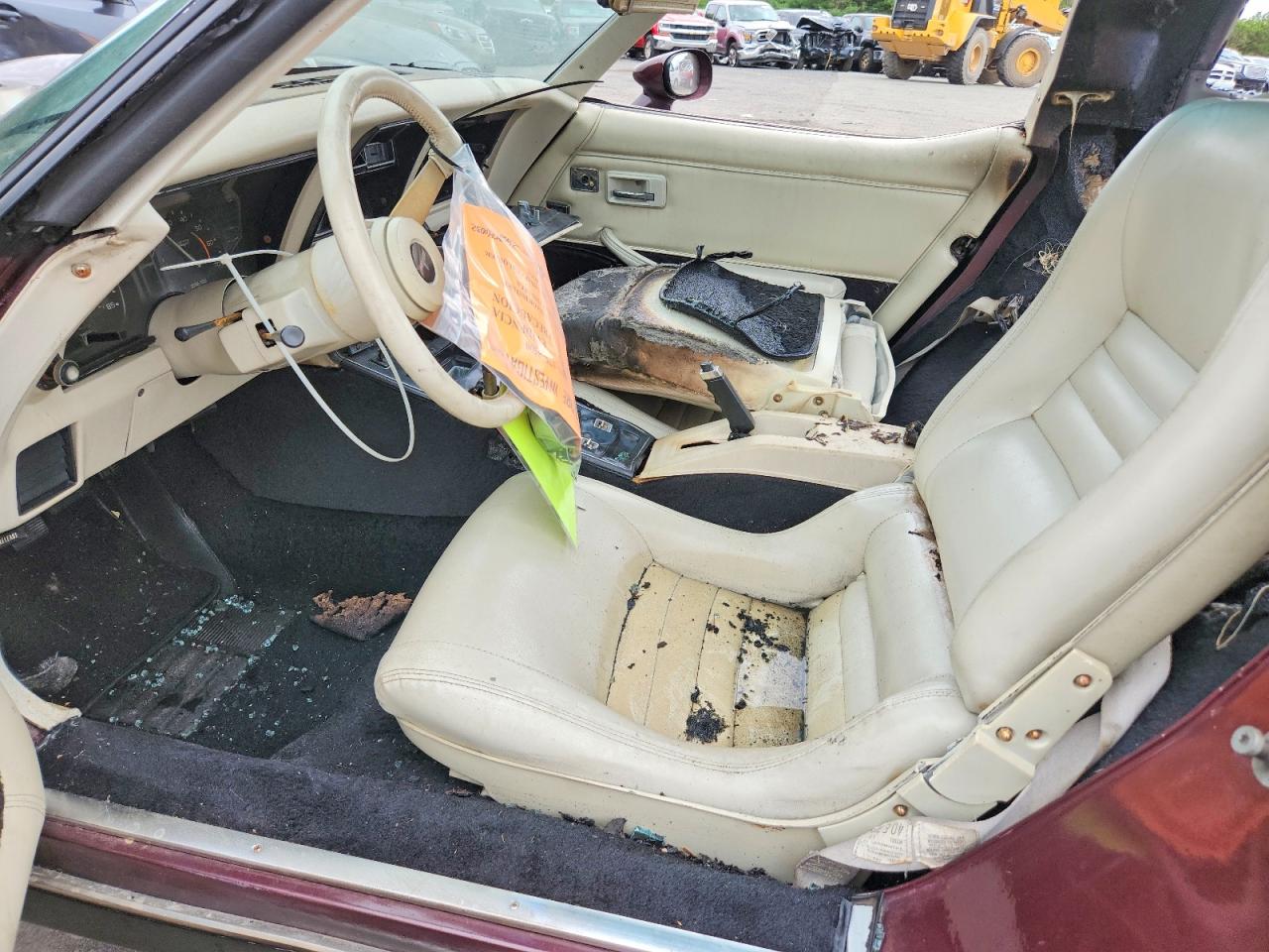 1980 Chevrolet Corvette Maroon vin: 1Z878AS407447