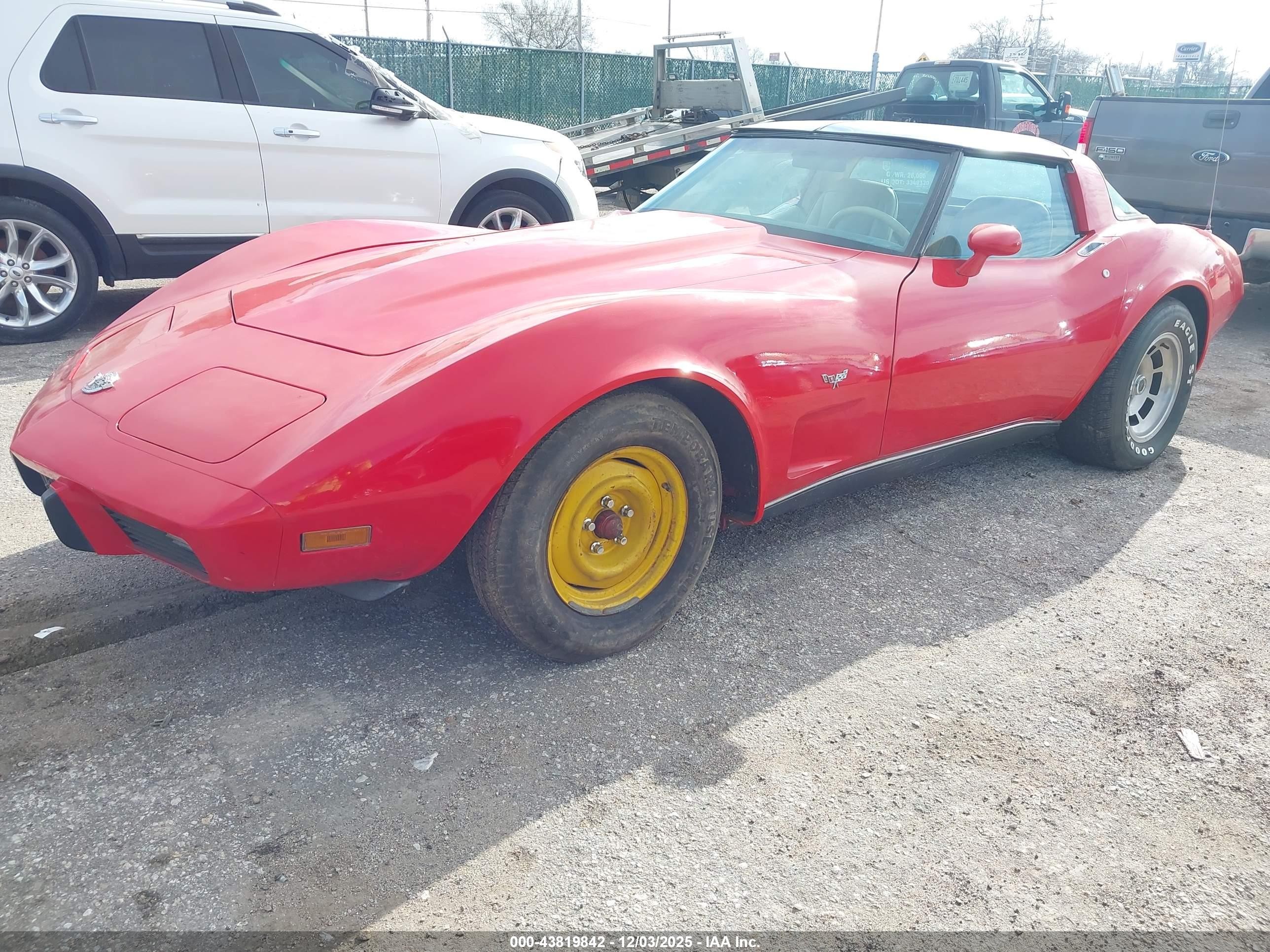 1978 Chevrolet Corvette   Красный vin: 1Z87L8S413637    