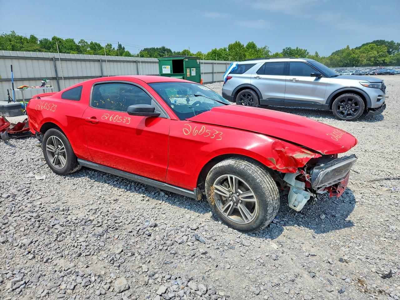 2011 Ford Mustang Красный vin: 1ZVBP8AM0B5111641