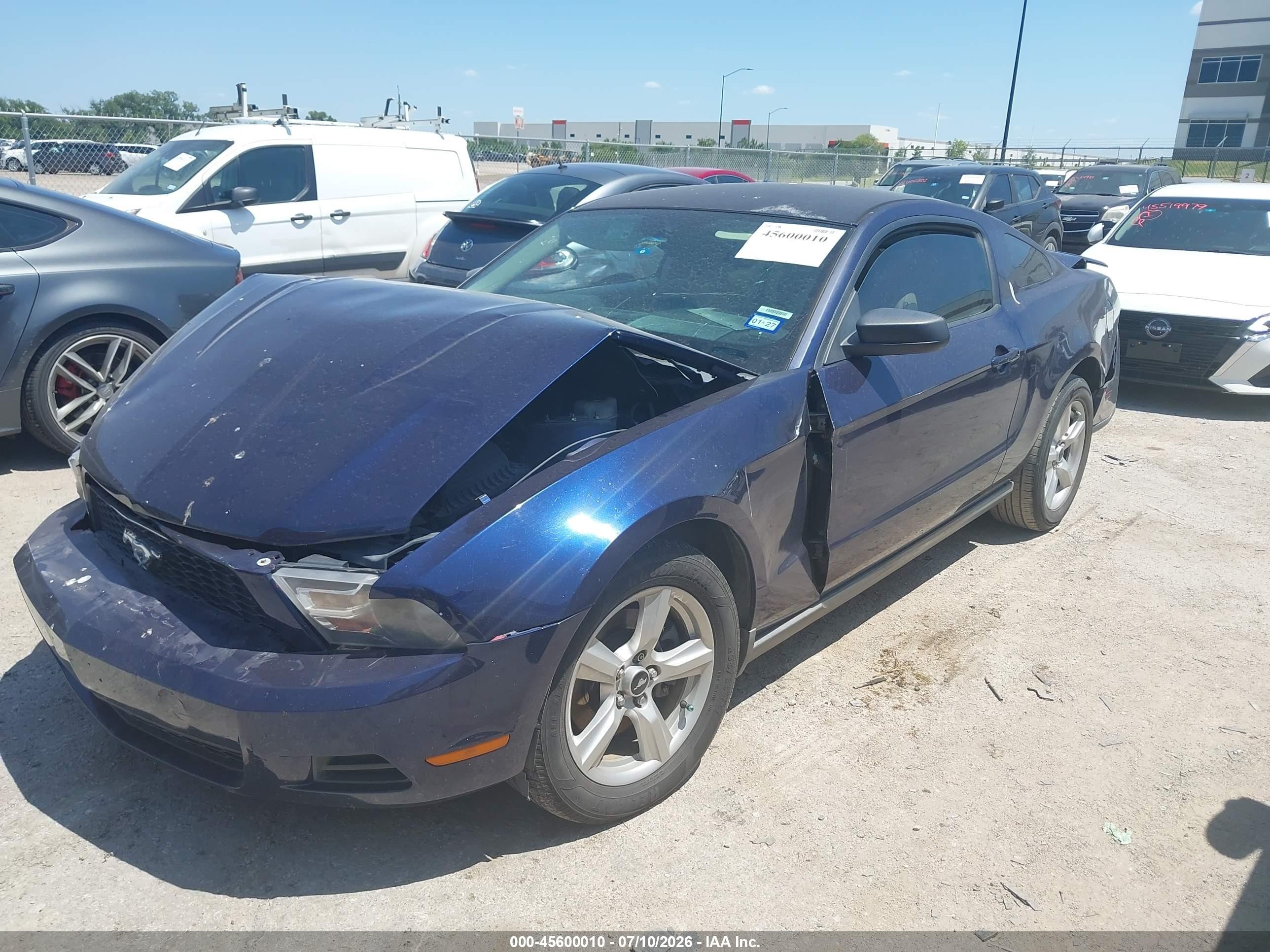 2011 Ford Mustang V6 Blue vin: 1ZVBP8AM0B5125510