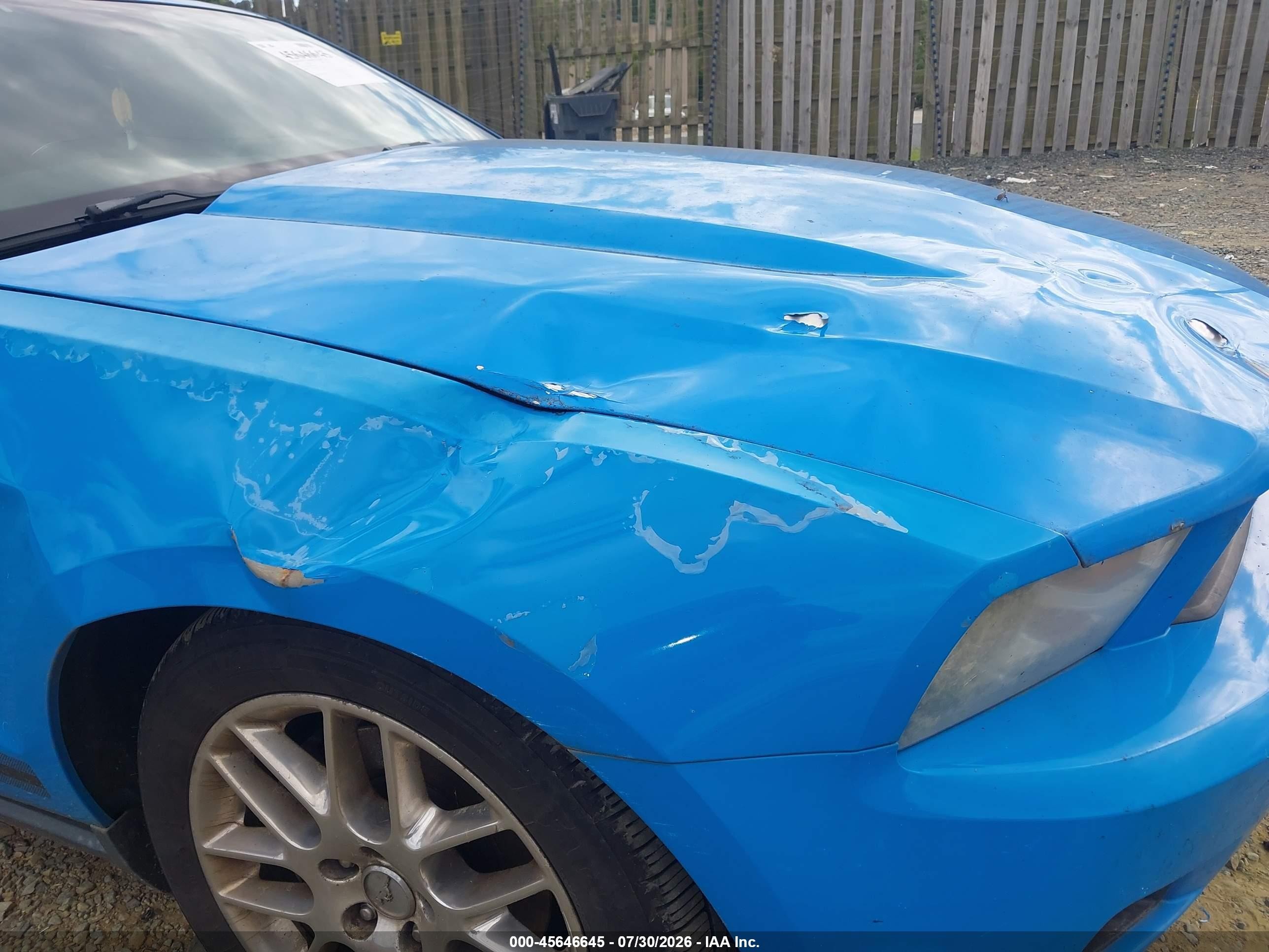 2012 Ford Mustang V6/v6 Premium Синий vin: 1ZVBP8AM0C5206038