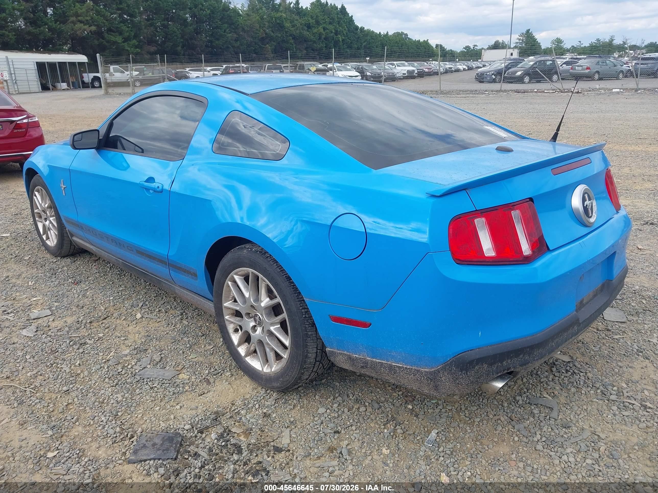 2012 Ford Mustang V6/v6 Premium Синий vin: 1ZVBP8AM0C5206038