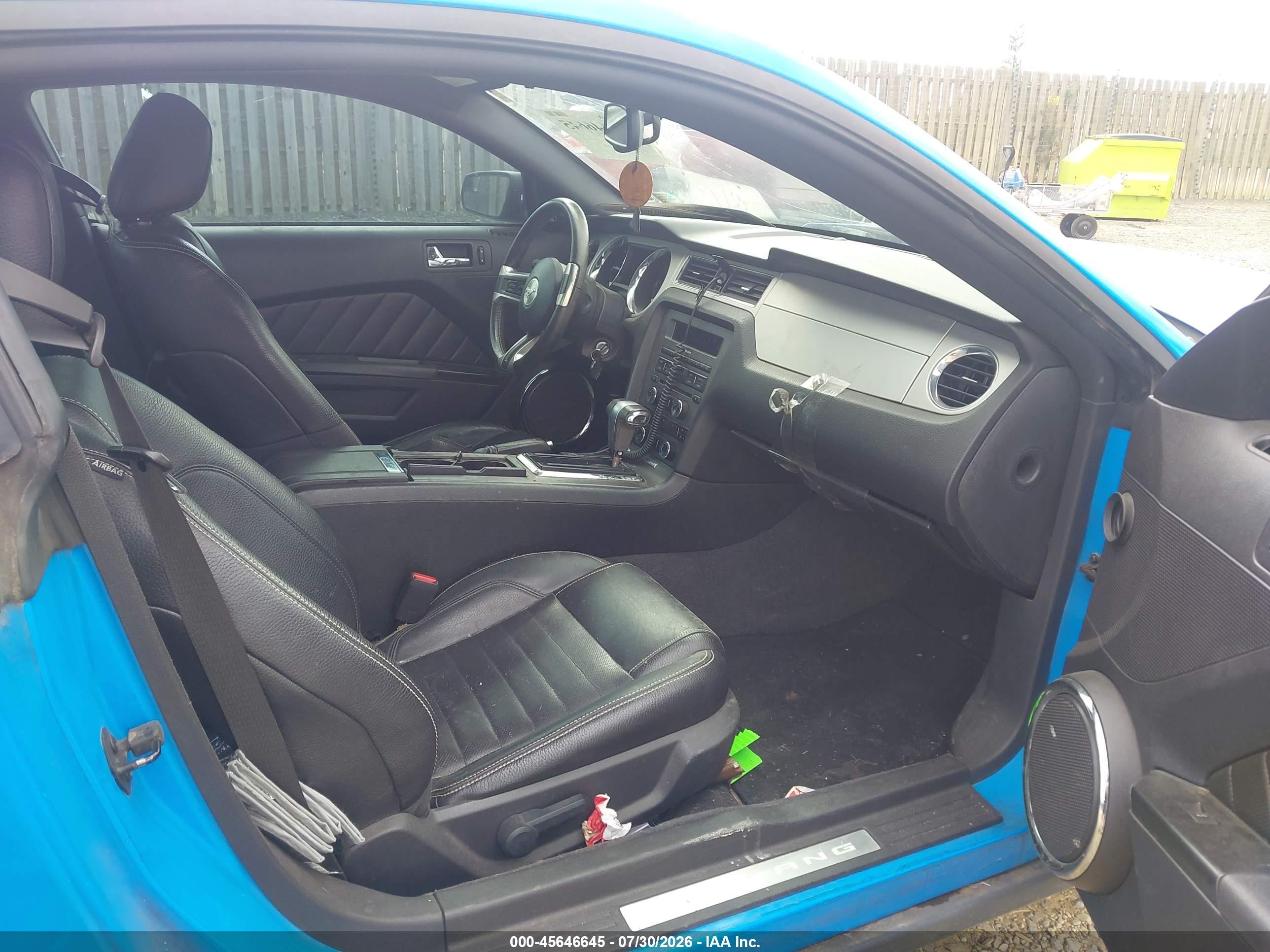 2012 Ford Mustang V6/v6 Premium Синий vin: 1ZVBP8AM0C5206038