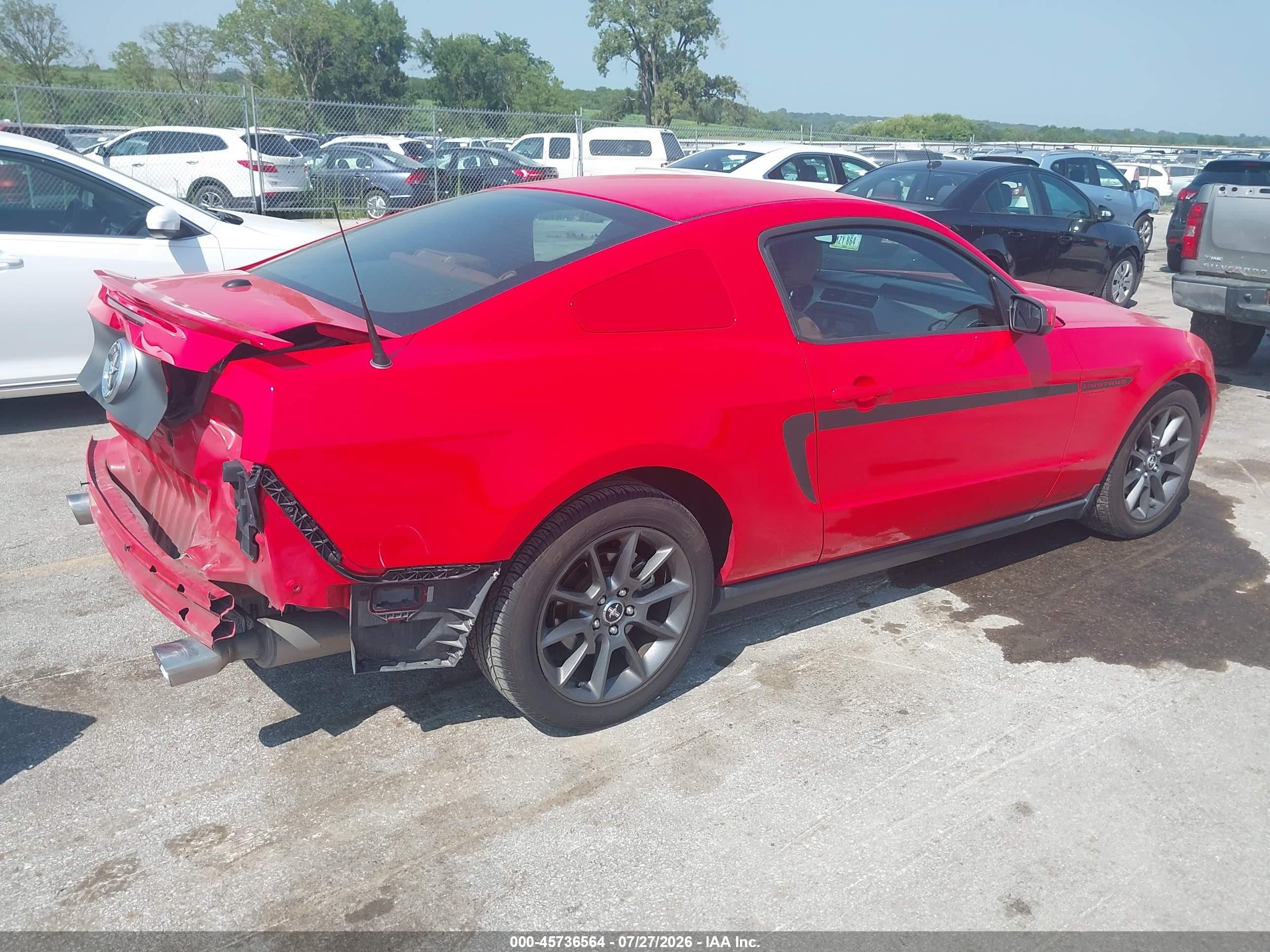 2012 Ford Mustang V6 Premium Red vin: 1ZVBP8AM0C5225947