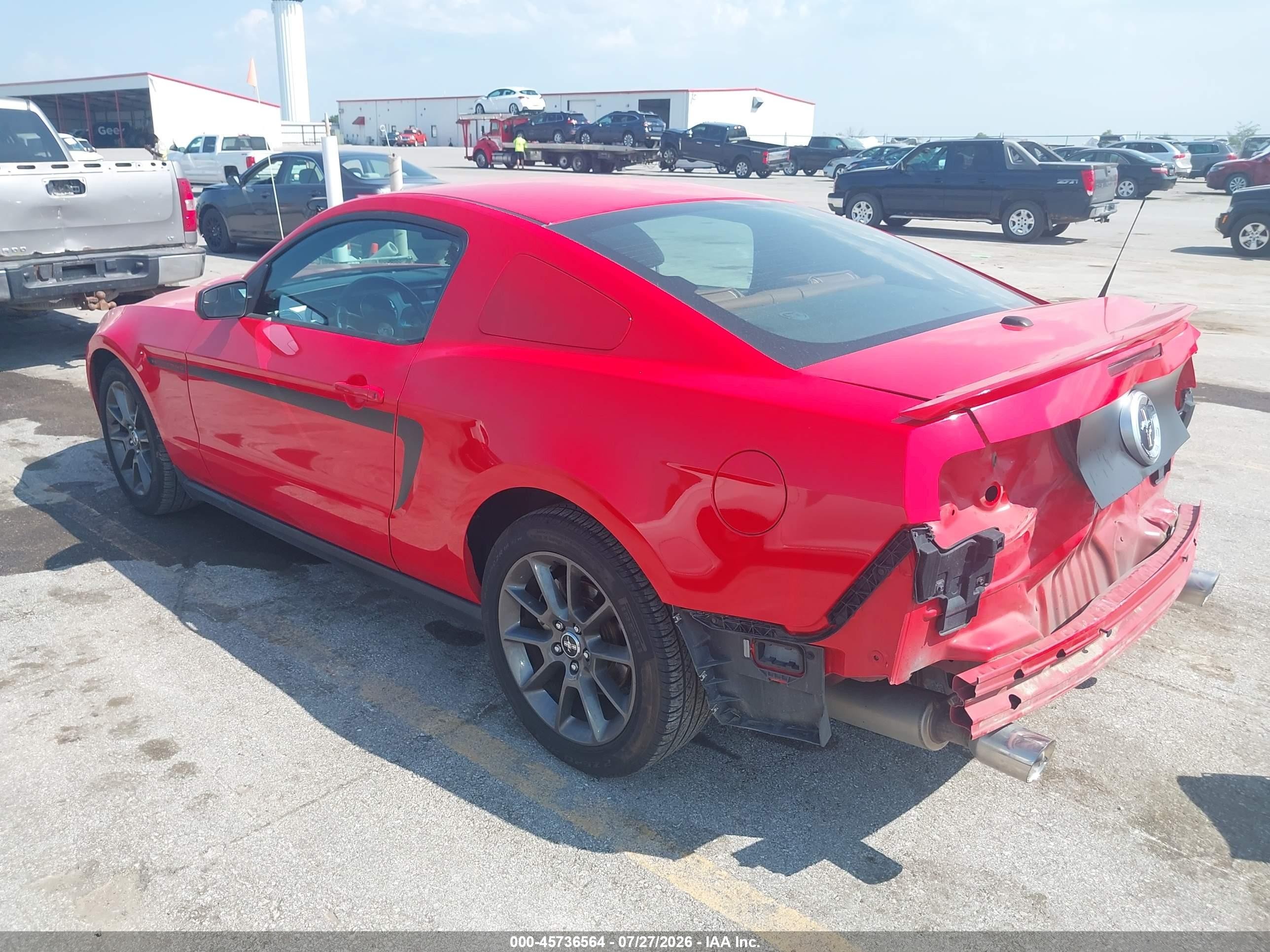 2012 Ford Mustang V6 Premium Red vin: 1ZVBP8AM0C5225947