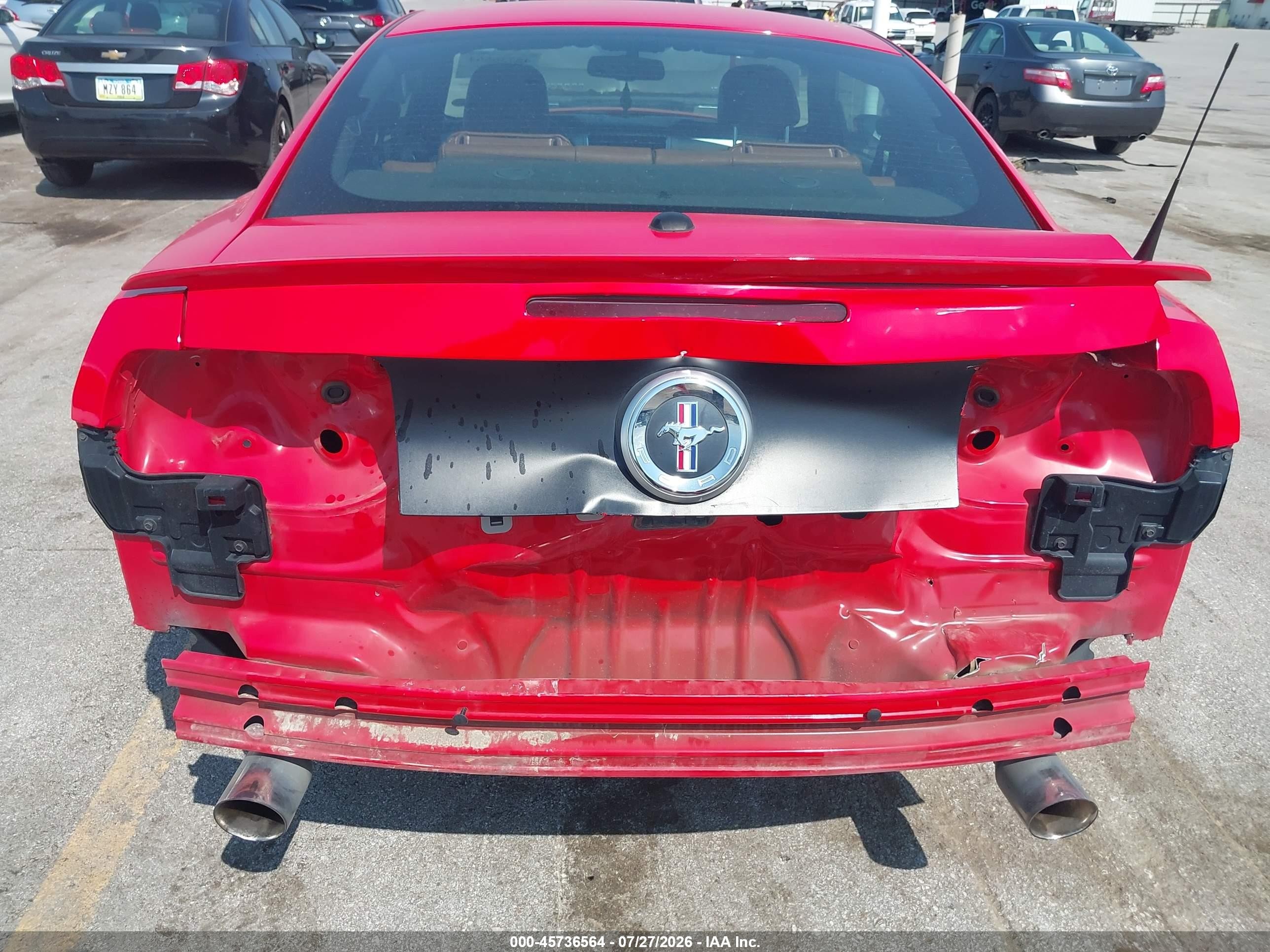 2012 Ford Mustang V6 Premium Red vin: 1ZVBP8AM0C5225947