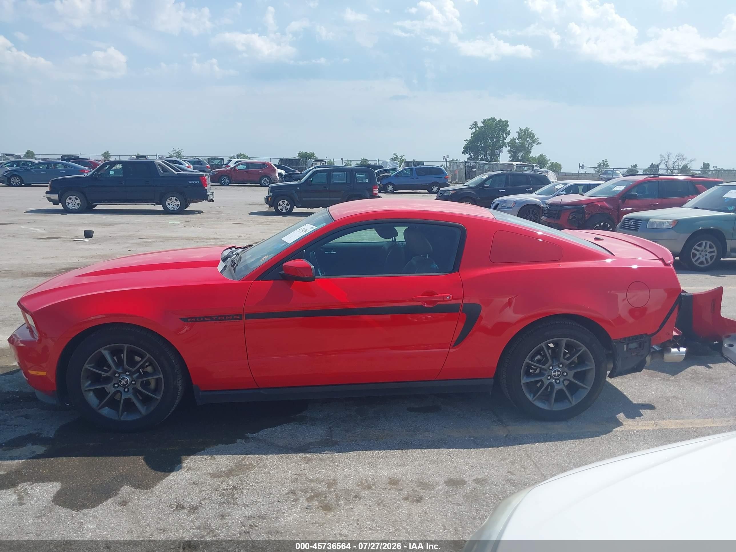 2012 Ford Mustang V6 Premium Red vin: 1ZVBP8AM0C5225947