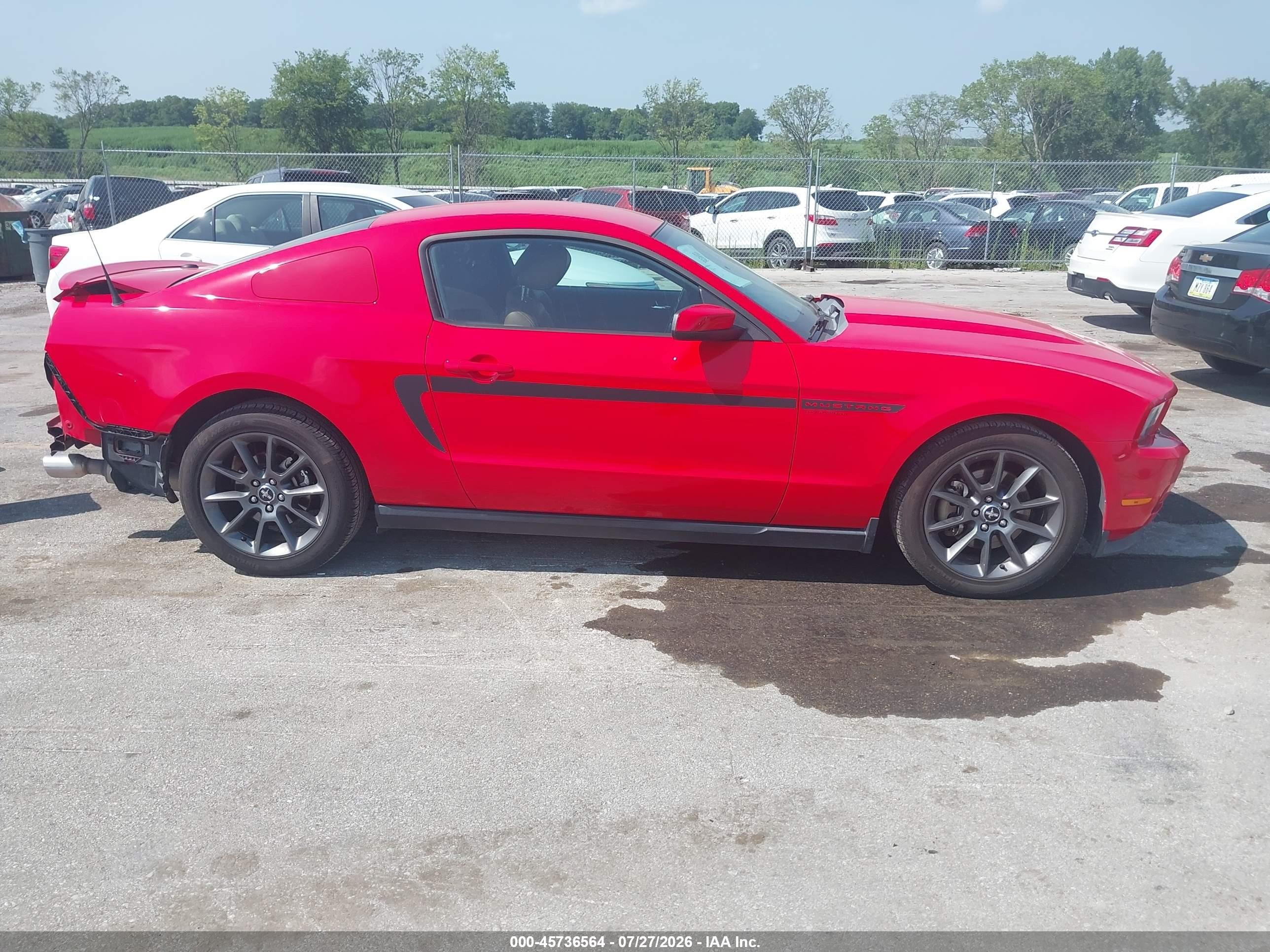 2012 Ford Mustang V6 Premium Red vin: 1ZVBP8AM0C5225947