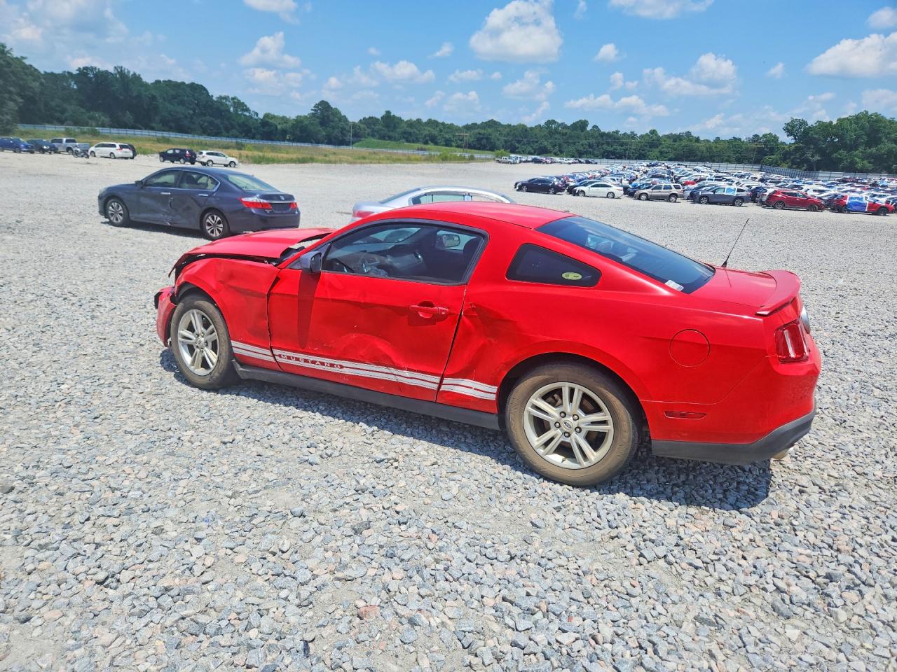 2012 Ford Mustang Red vin: 1ZVBP8AM0C5262951