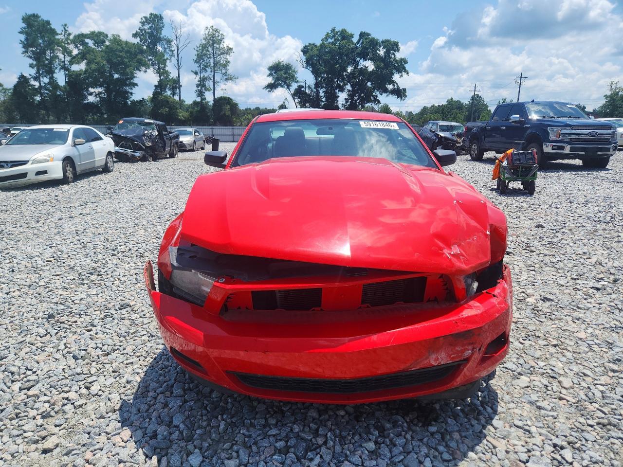 2012 Ford Mustang Red vin: 1ZVBP8AM0C5262951