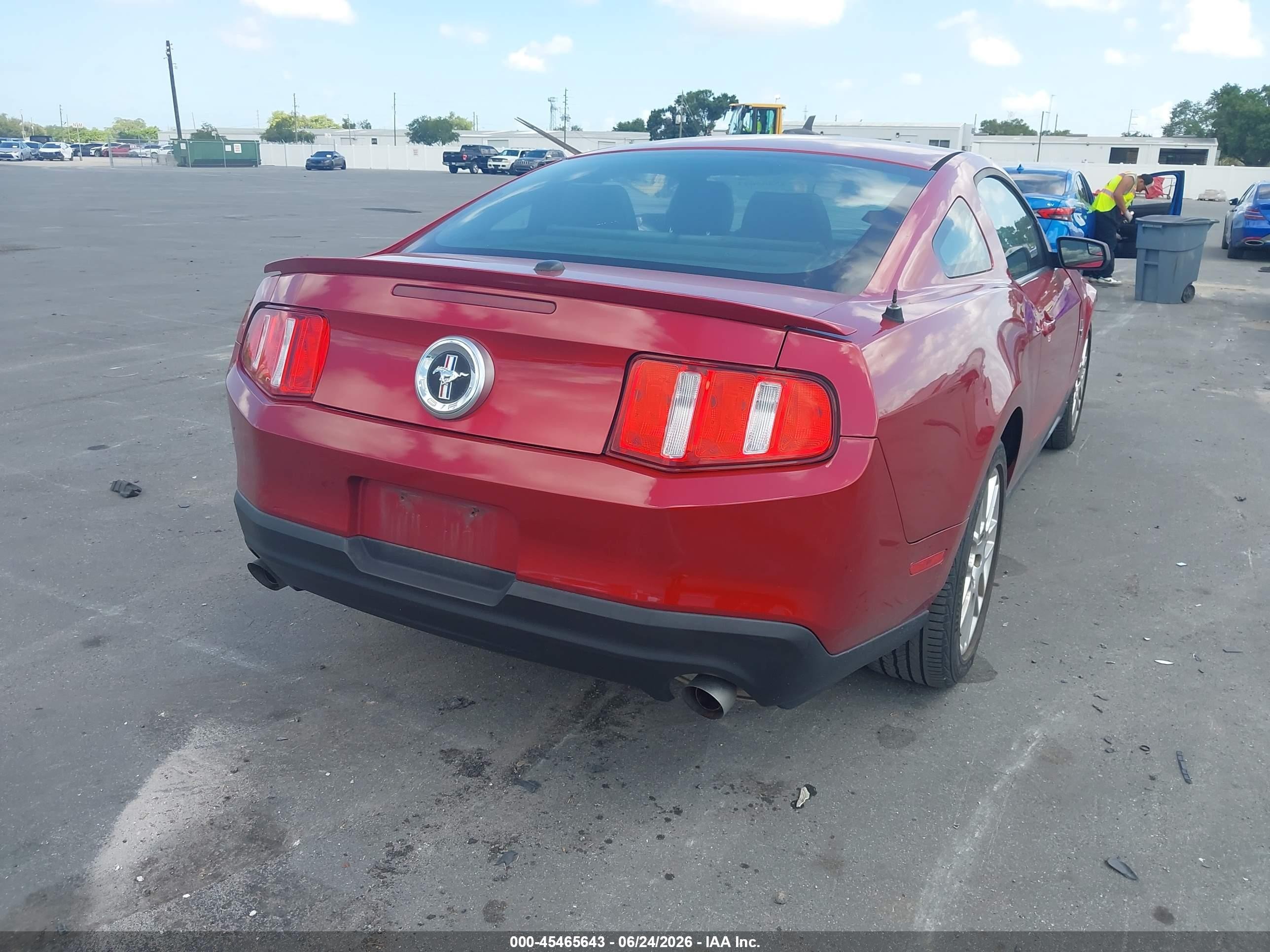 2012 Ford Mustang V6/v6 Premium Red vin: 1ZVBP8AM0C5280723