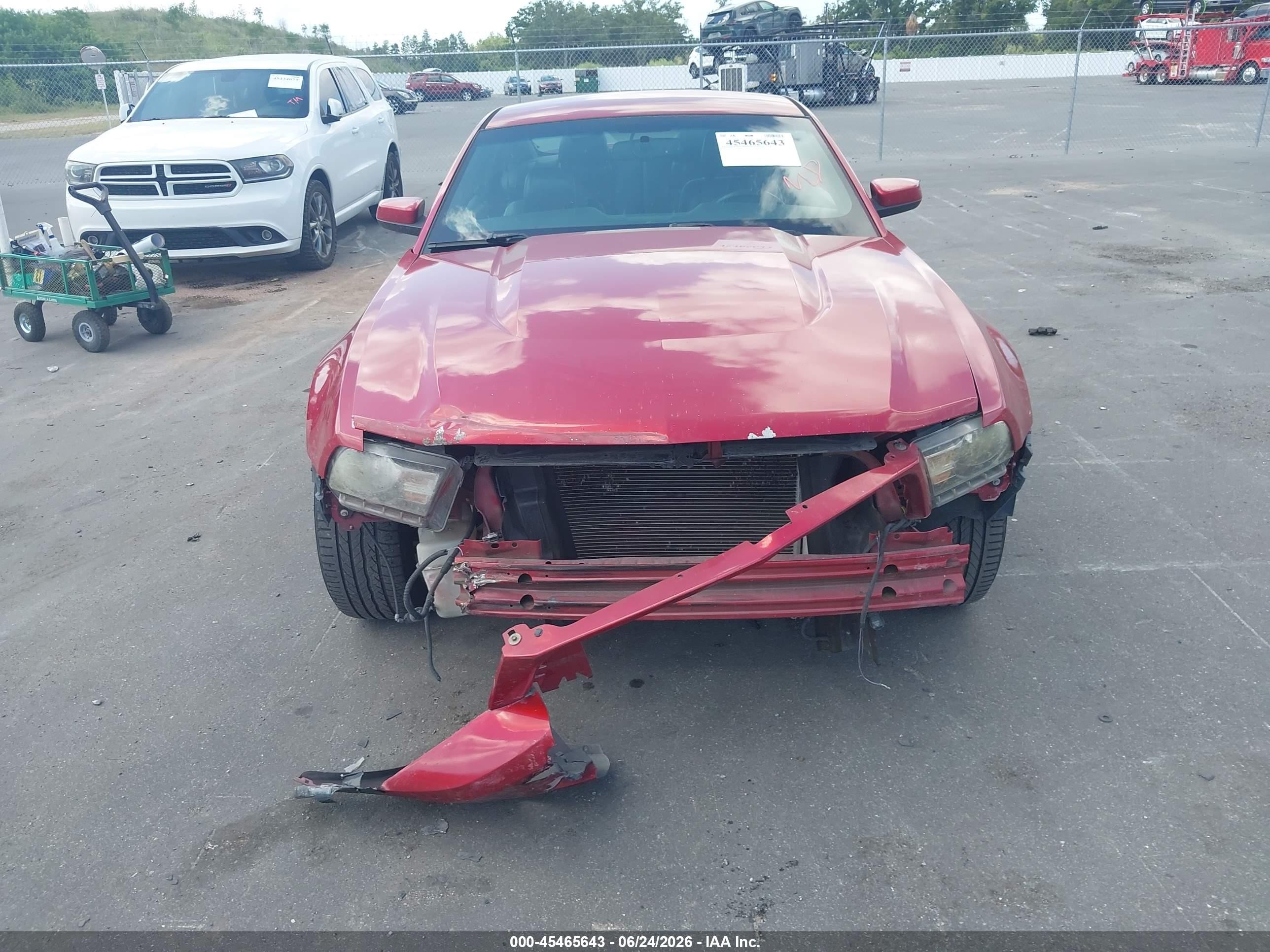 2012 Ford Mustang V6/v6 Premium Red vin: 1ZVBP8AM0C5280723