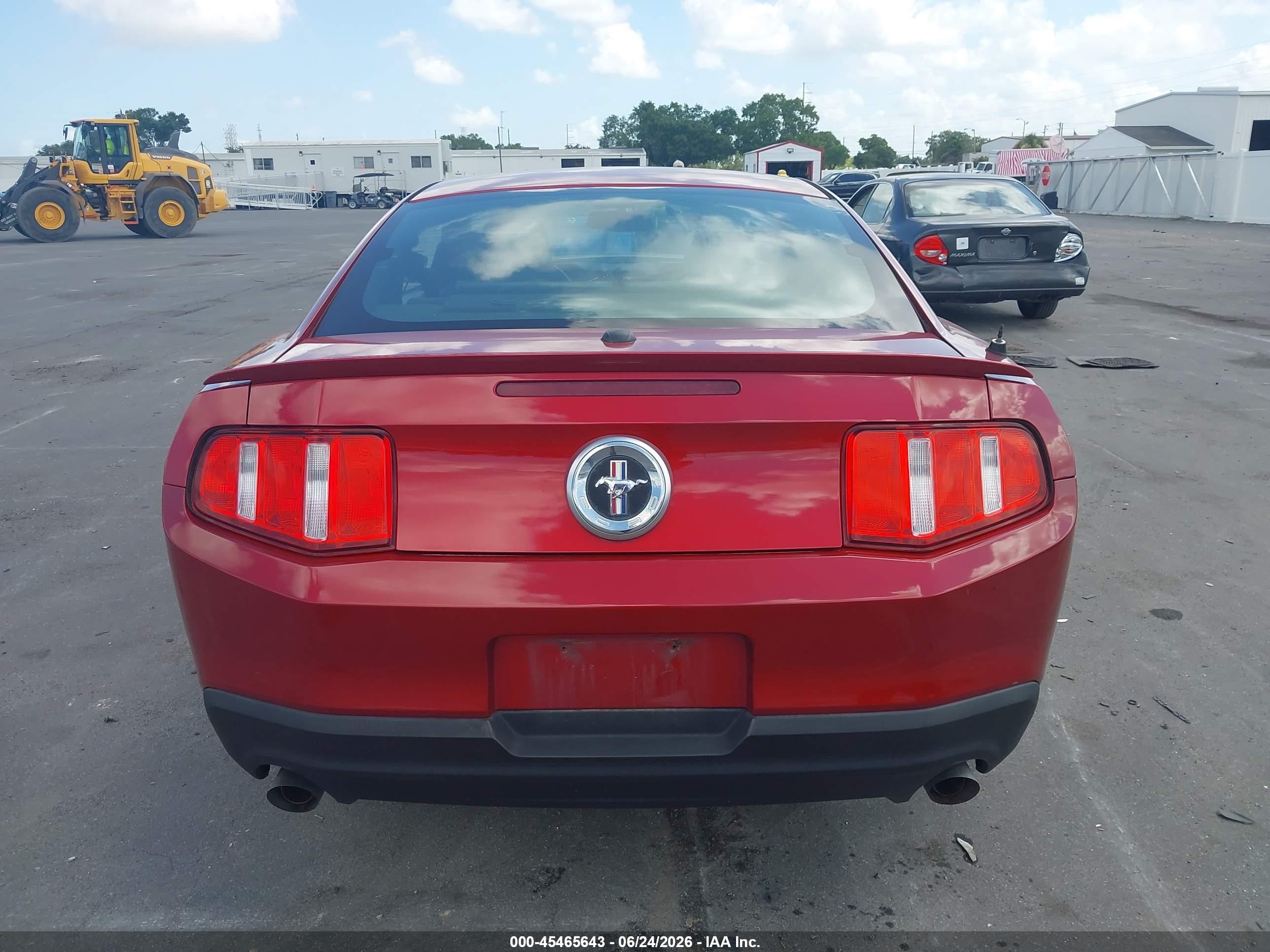 2012 Ford Mustang V6/v6 Premium Red vin: 1ZVBP8AM0C5280723