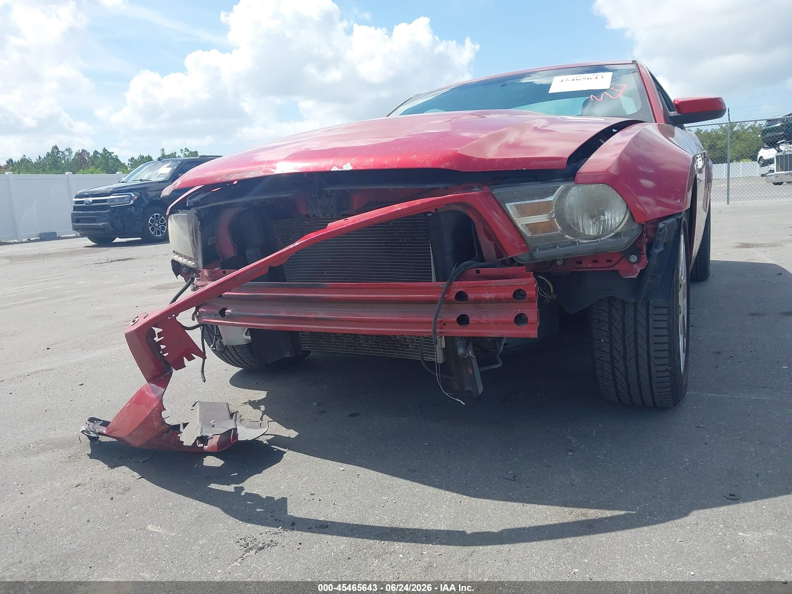 2012 Ford Mustang V6/v6 Premium Red vin: 1ZVBP8AM0C5280723
