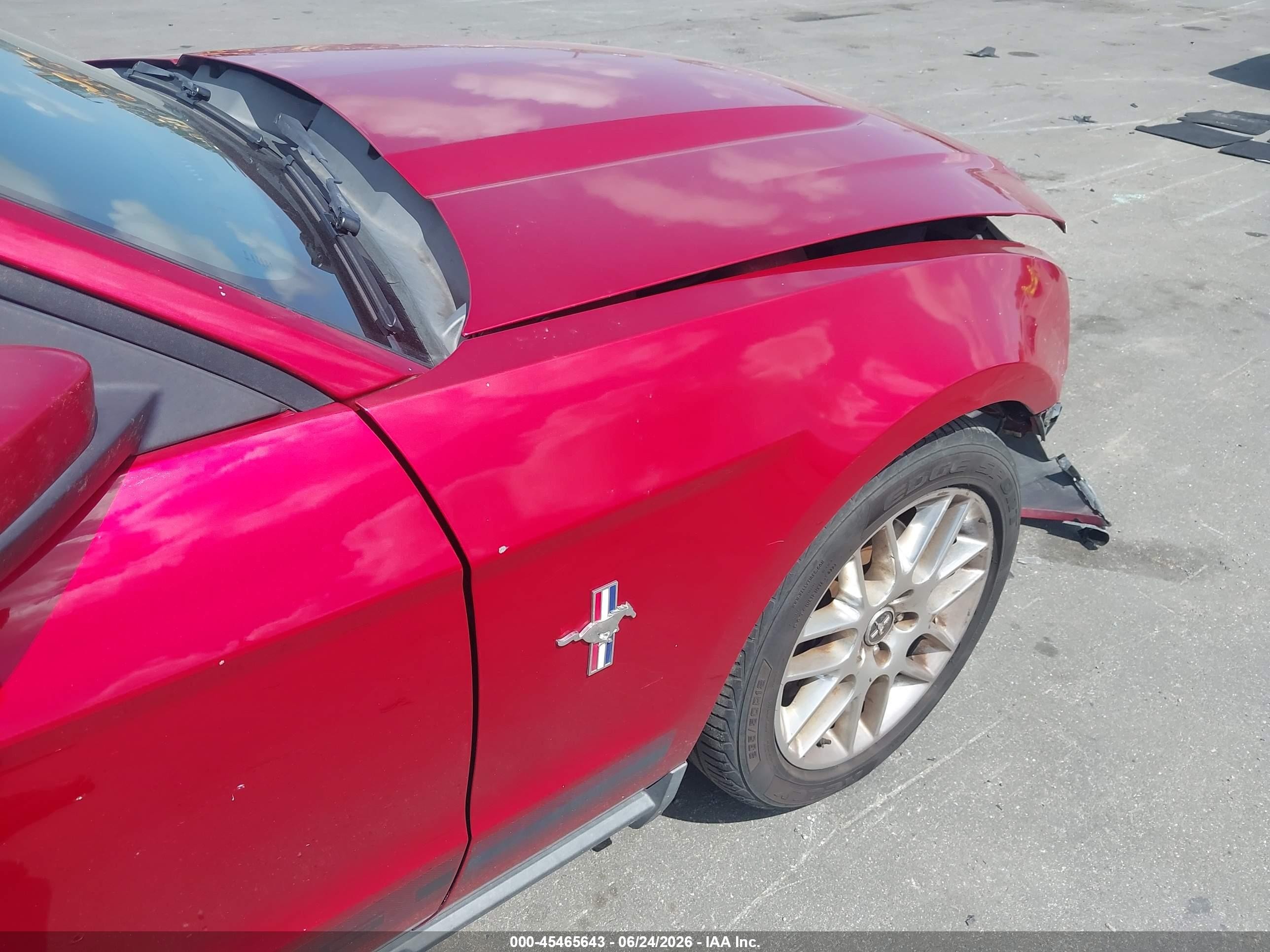 2012 Ford Mustang V6/v6 Premium Red vin: 1ZVBP8AM0C5280723