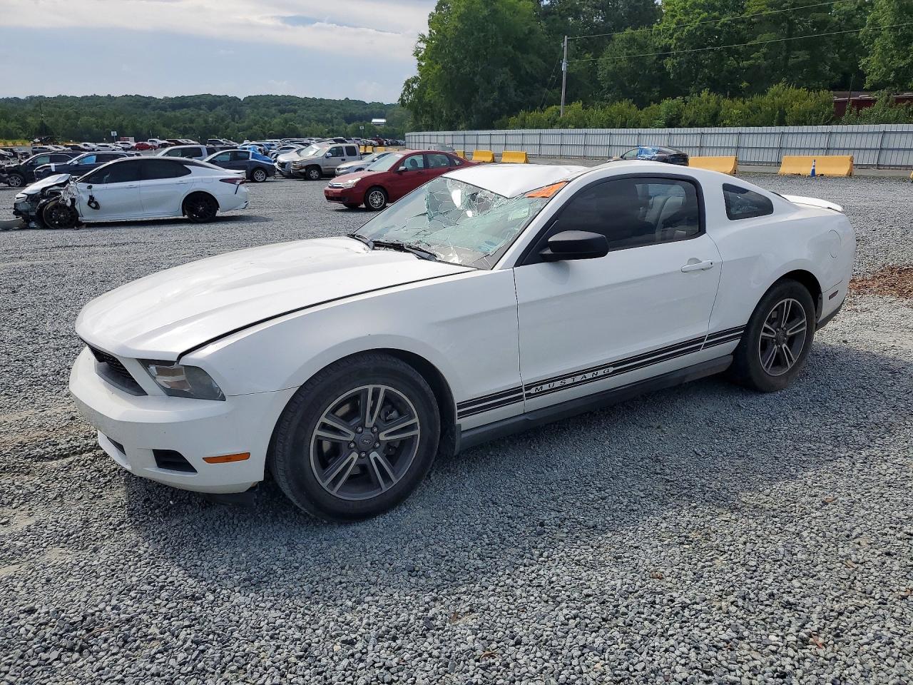 2012 Ford Mustang White vin: 1ZVBP8AM0C5287347