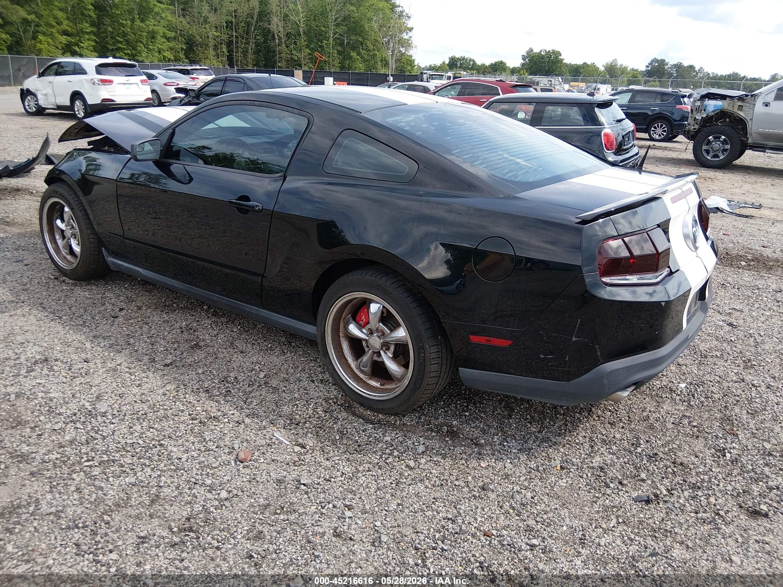 2012 Ford Mustang V6 Black vin: 1ZVBP8AM0C5288000