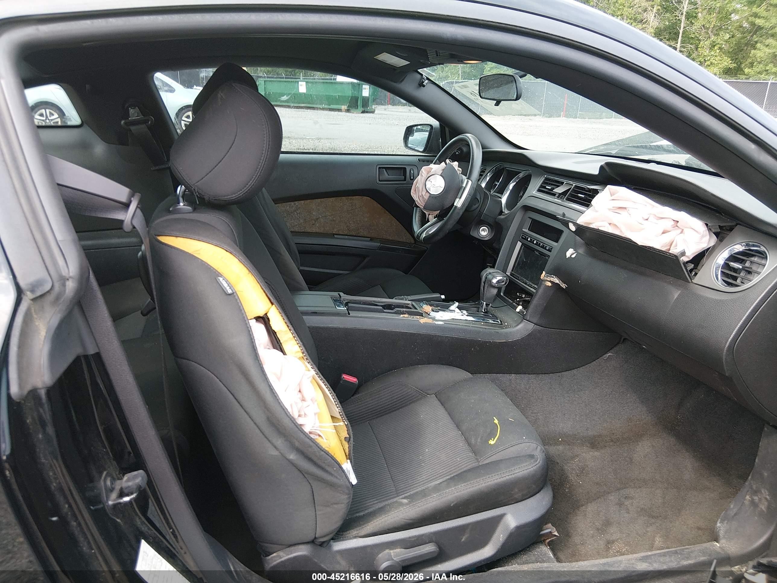 2012 Ford Mustang V6 Black vin: 1ZVBP8AM0C5288000